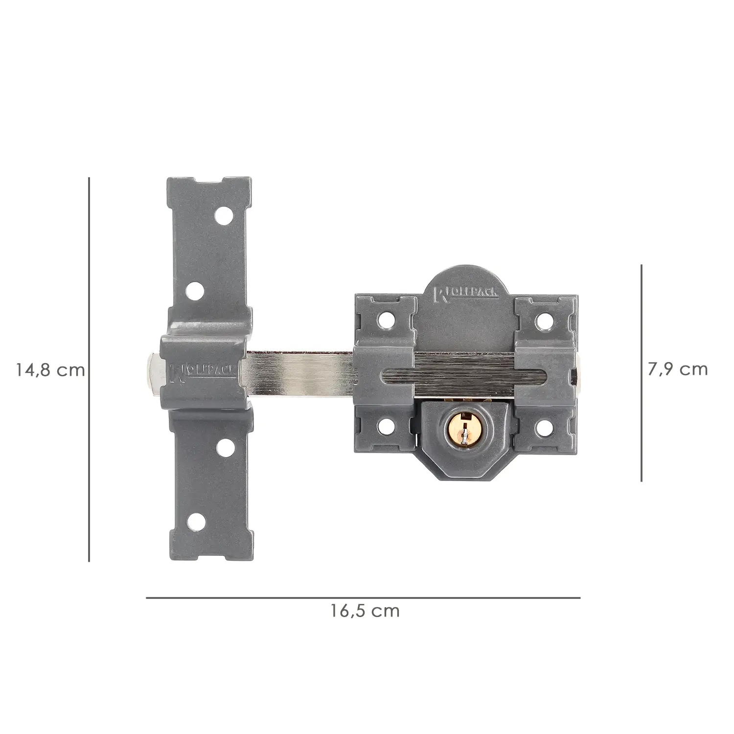 CERROJO B-6 LLAVE 2 LADOS DE 165MM 