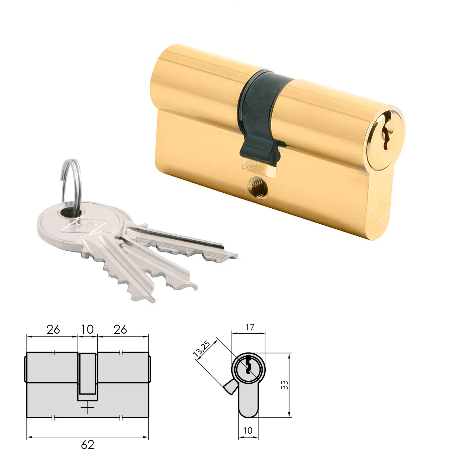 CILINDRO CVL 5990 26X26 / LATON PUL