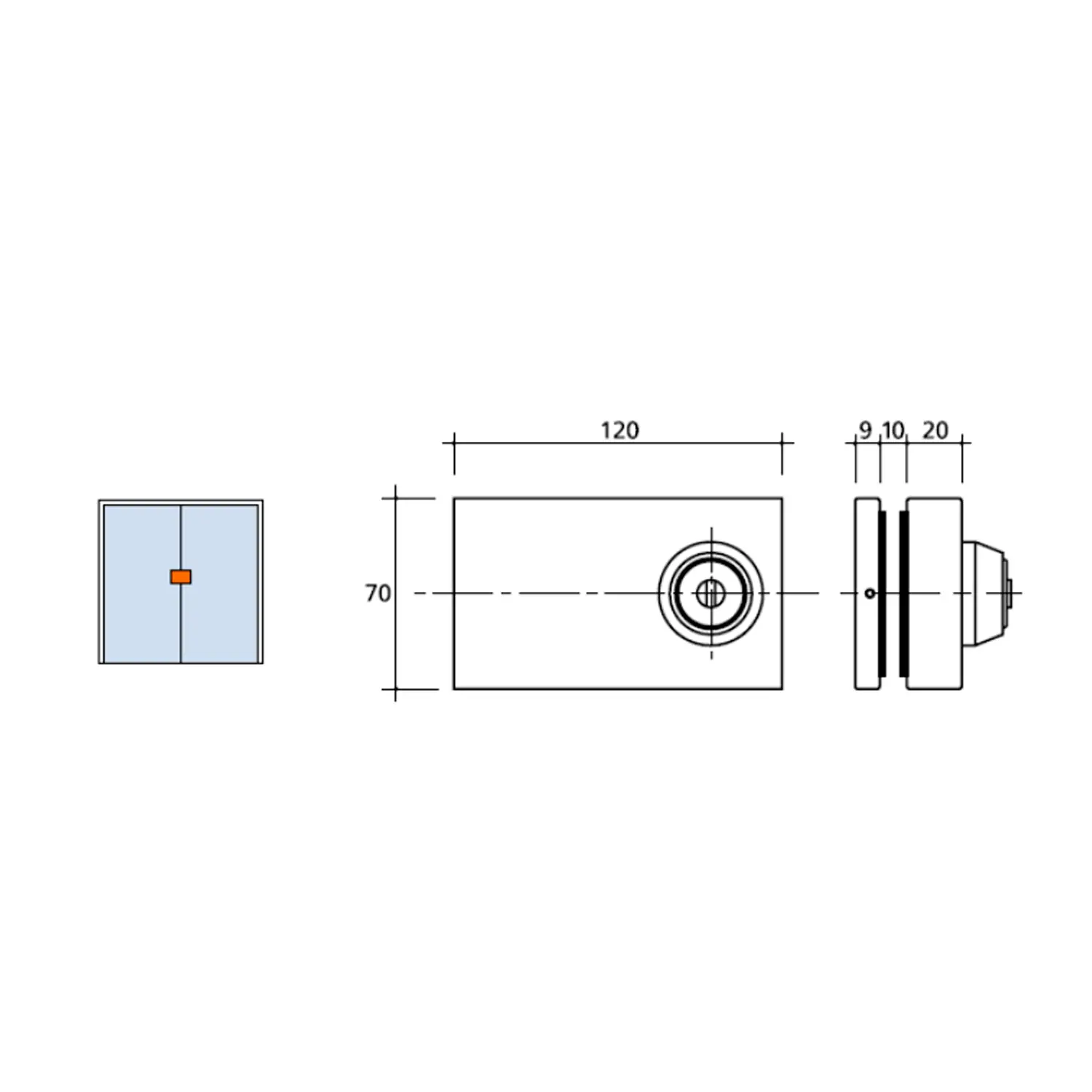 CERRADURA CBM 2001 PUERTA CRISTAL L