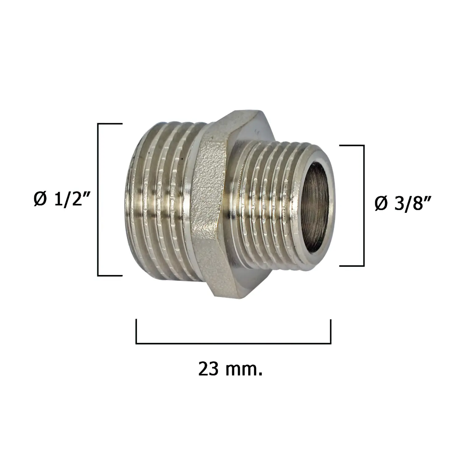 MACHONES REDUCTORES CROMO 3/8" A 1/