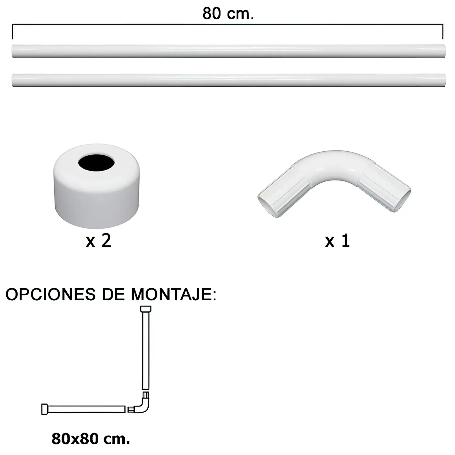 BARRA PARA  CORTINA DUCHA UNIVERSAL