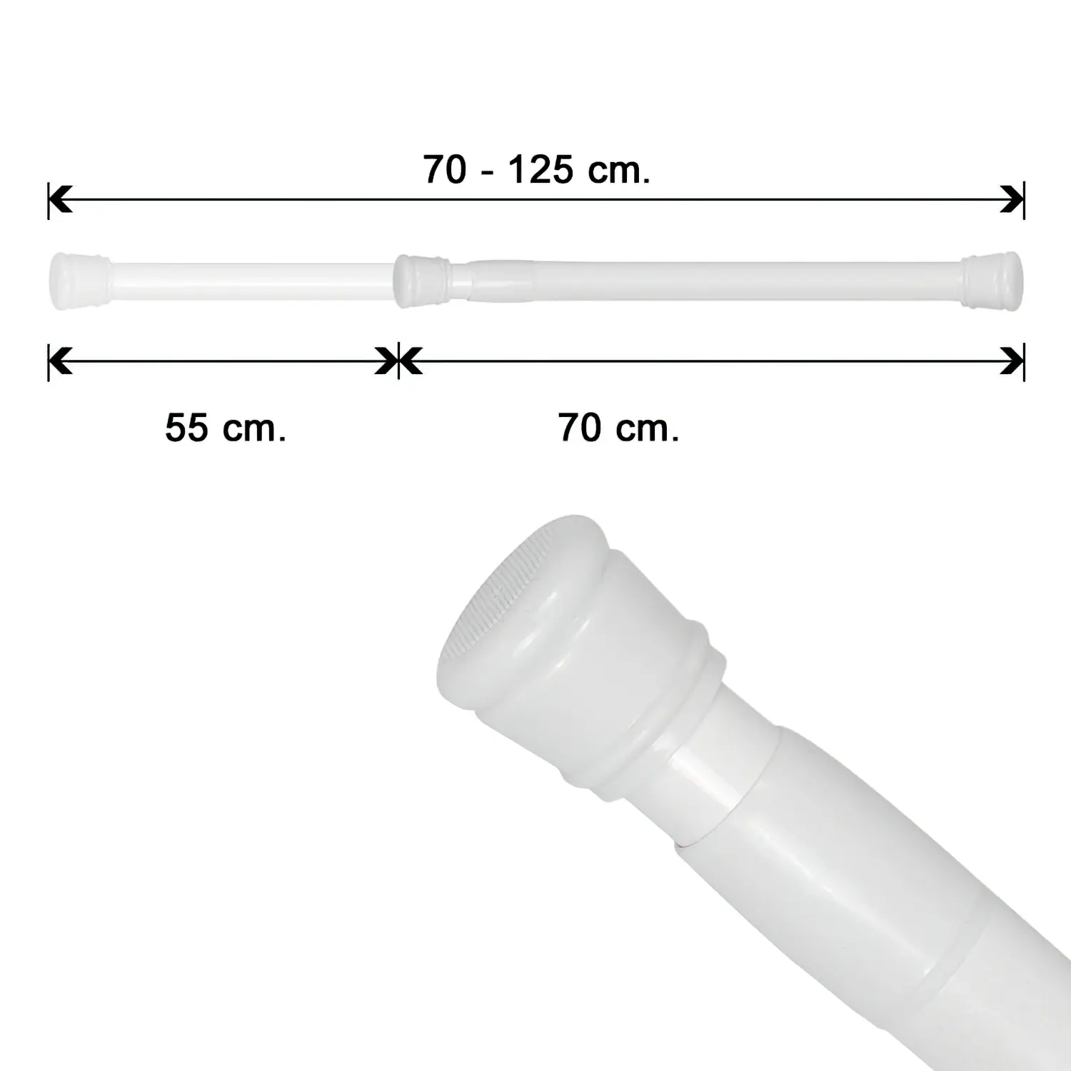 BARRA PARA  CORTINA DUCHA EXTENSIBL