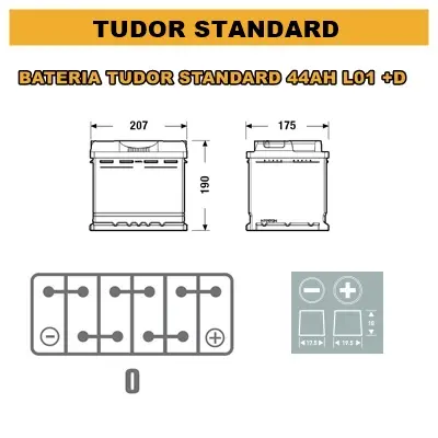 BATERIA 44AH 360AMP 207X175X190