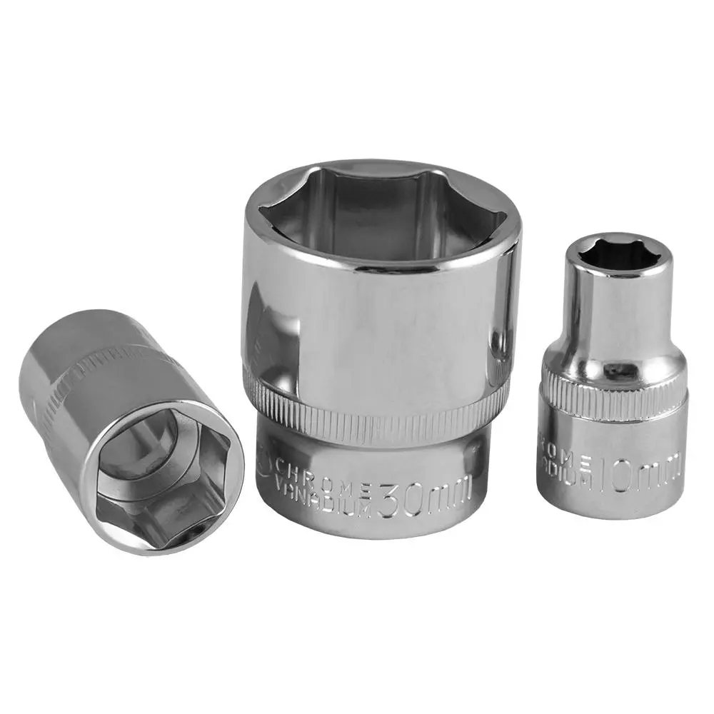 VASO 1/2" HEX. DE 19MM CROMADO