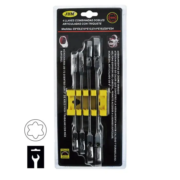 SET DE 4 LLAVES TORX ARTICULADAS CO