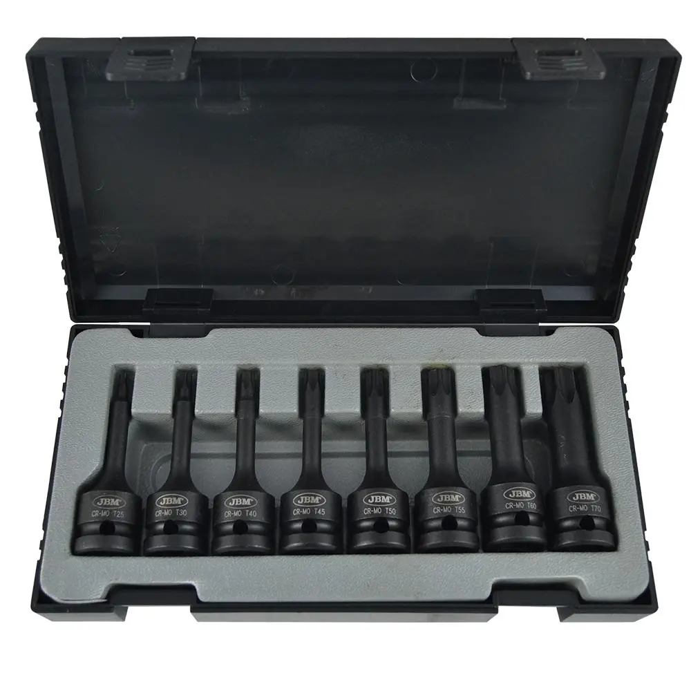 SET DE 8 PUNTAS DE IMPACTO TORX DE 