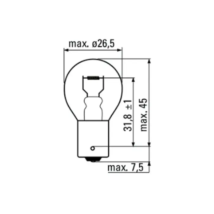 LA�MPARA OBN 12V 21/5W 2 POLOS