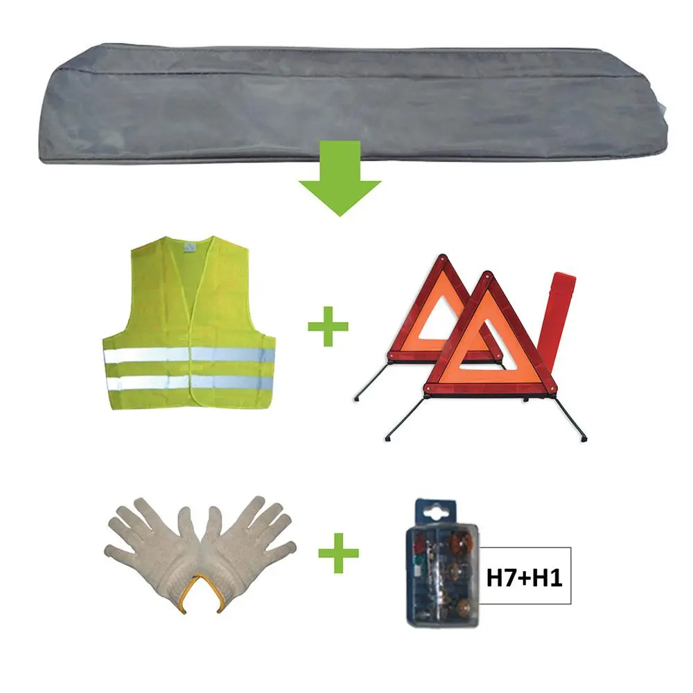 KIT EMERGENCIA BOLSA GRIS + MK H7+H