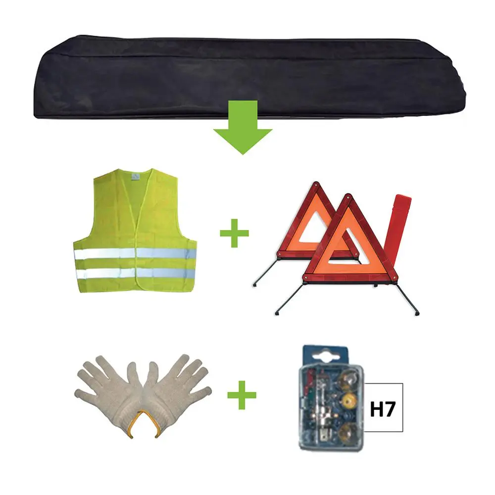 KIT EMERGENCIA BOLSA NEGRA + MK H7 