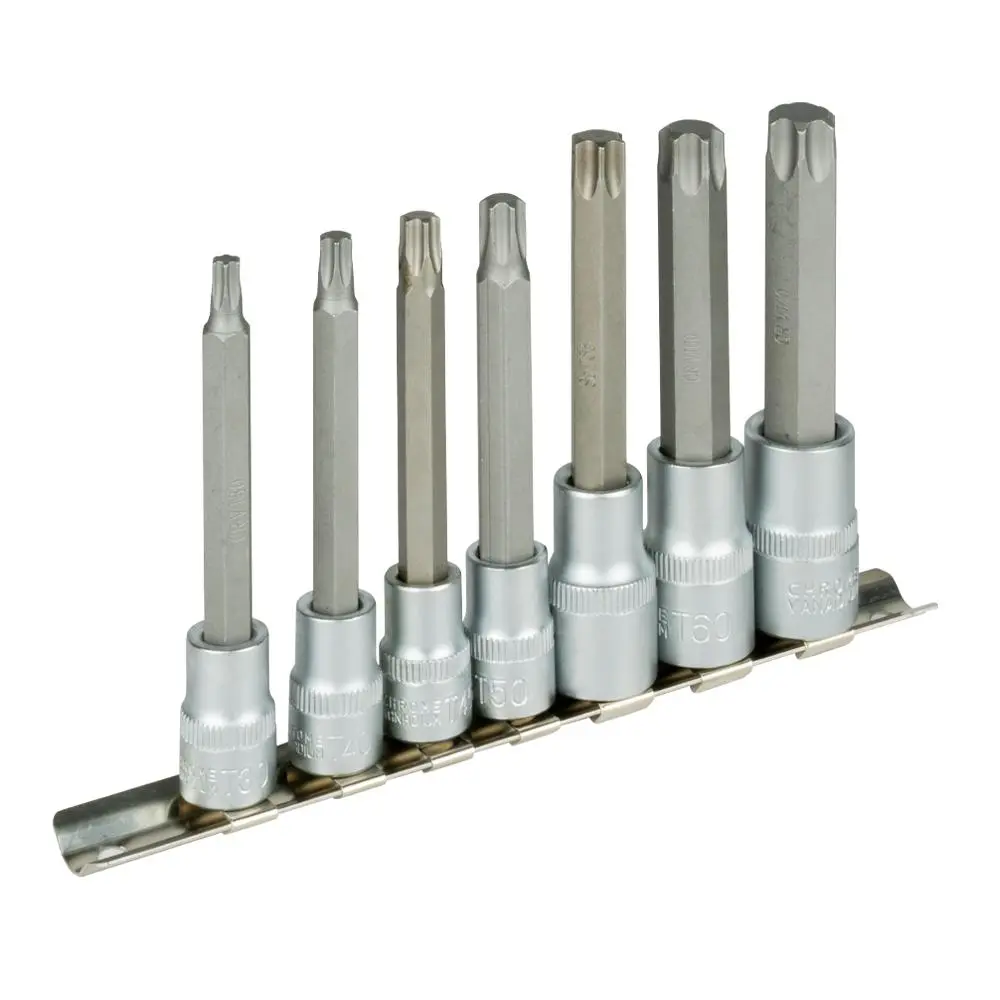 JUEGO DE 7 PUNTAS TORX DE 3/8" Y 1/