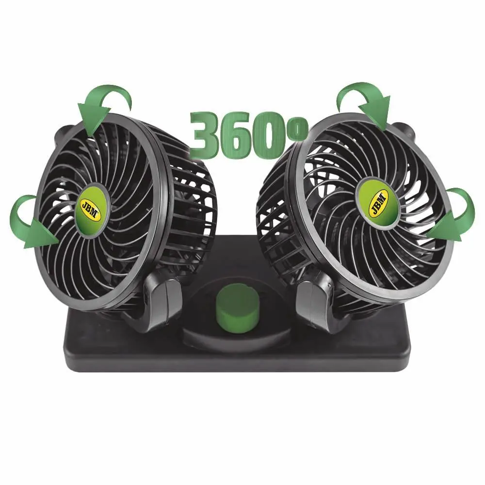 VENTILADOR DE COCHE DOBLE 4" - 12V