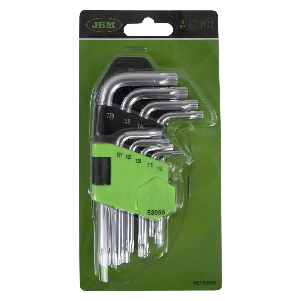 SET DE 9 LLAVES TORX CORTAS