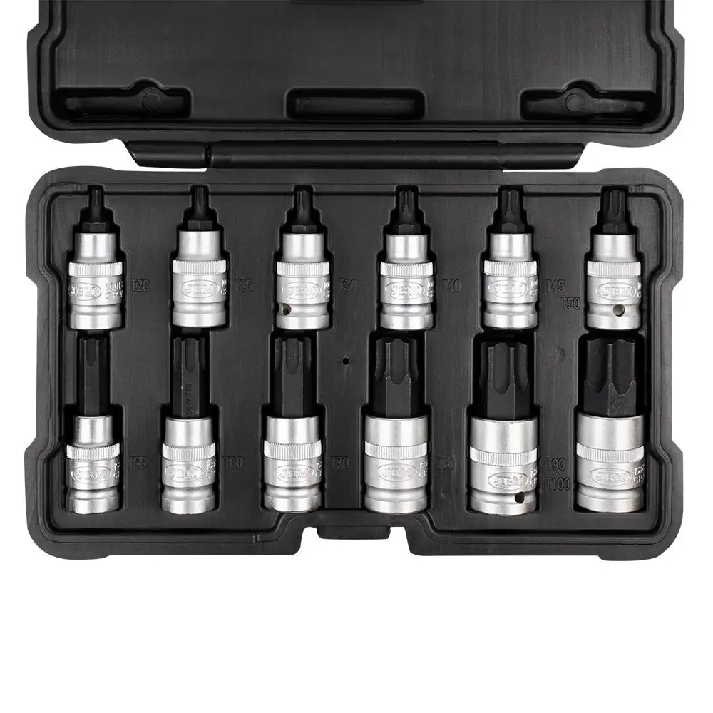 SET 12 PIEZAS 1/2" PUNTA TORX