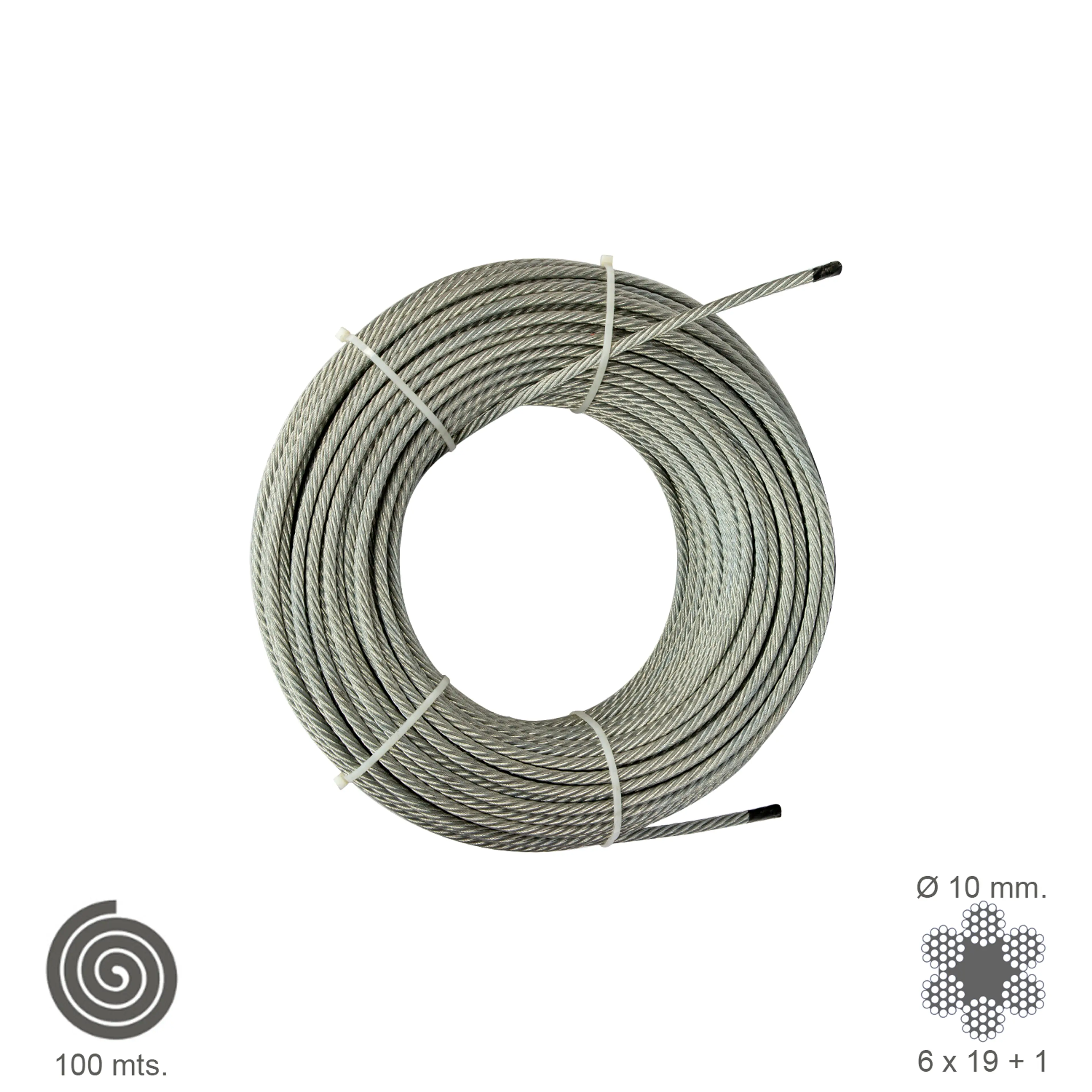 CABLE GALVANIZADO  10 MM. (ROLLO 10