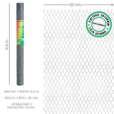 ENREJADO TRIPLE TORSION 13/  60 CM.