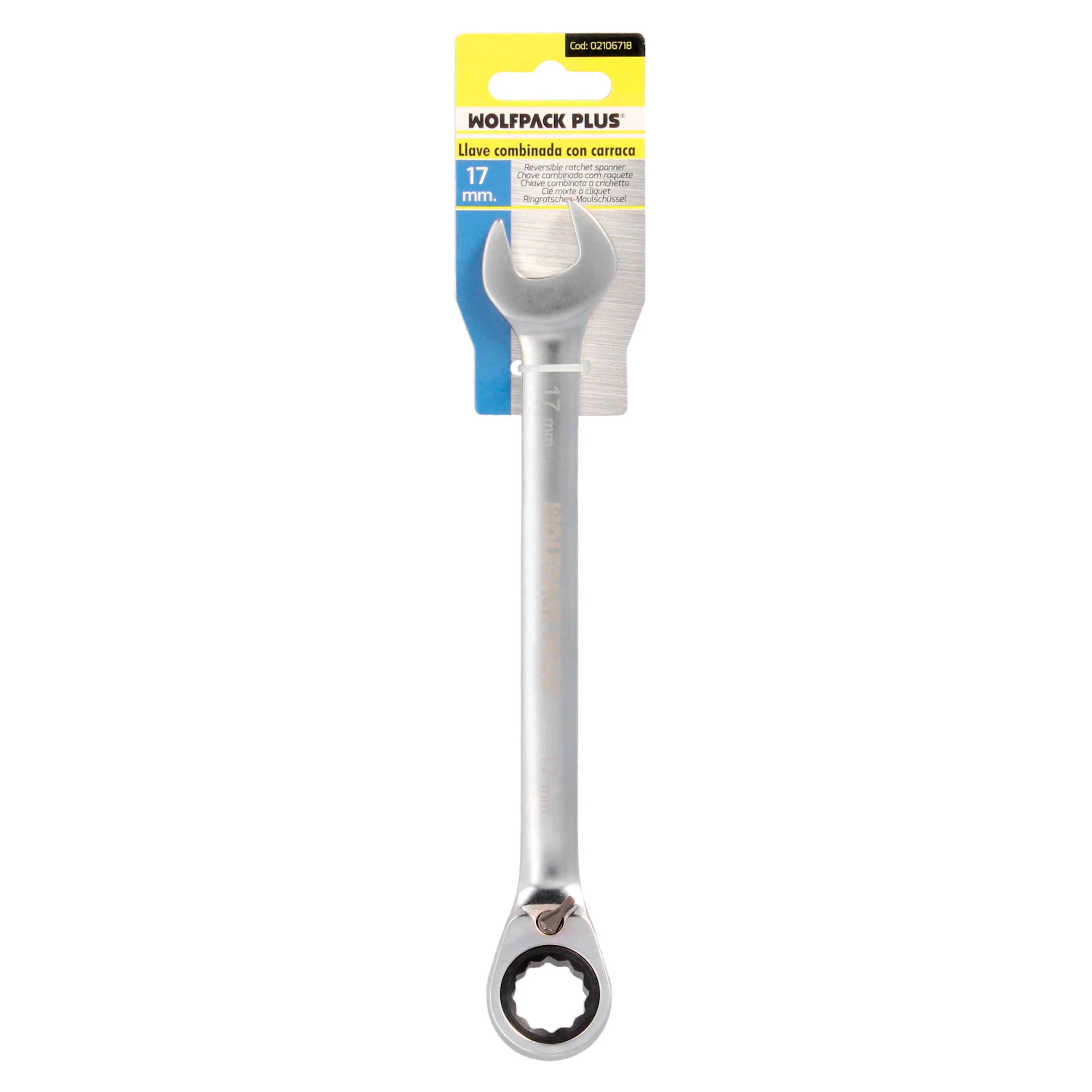 LLAVE COMBINADA CON CARRACA 17 MM. 