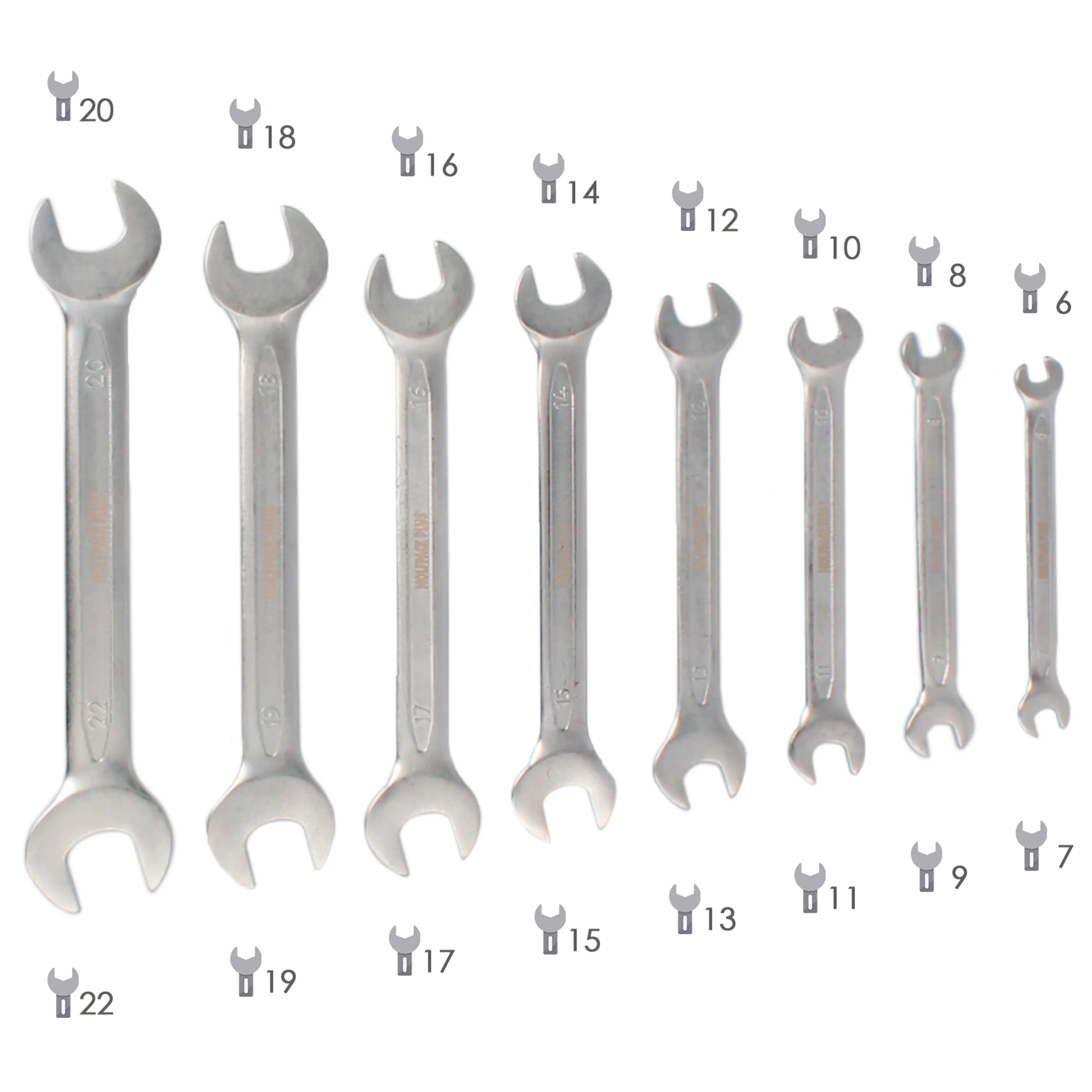 JUEGO LLAVES FIJAS WOLFPACK 8 PIEZA