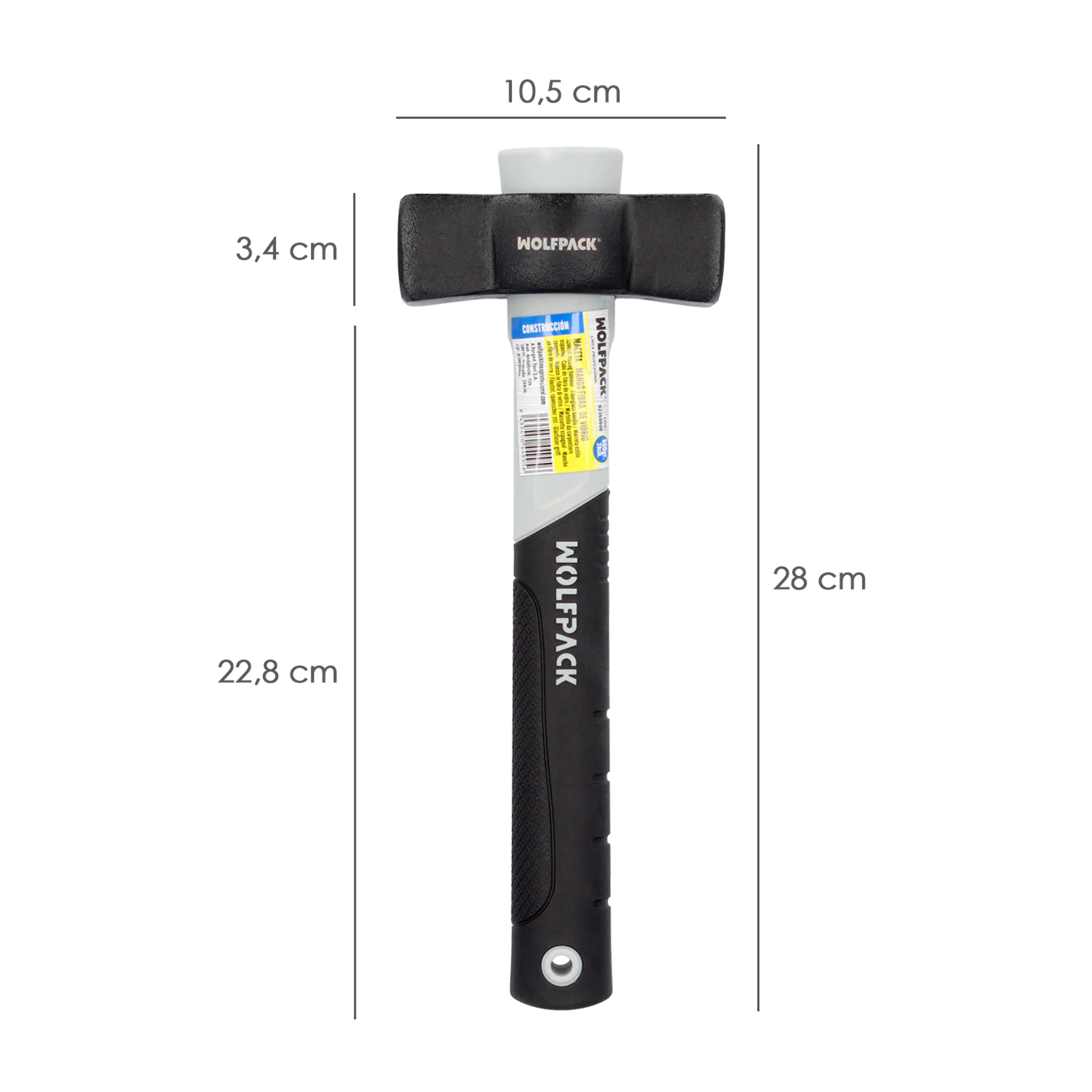 MACETA MANGO FIBRA VIDRIO    800 GR