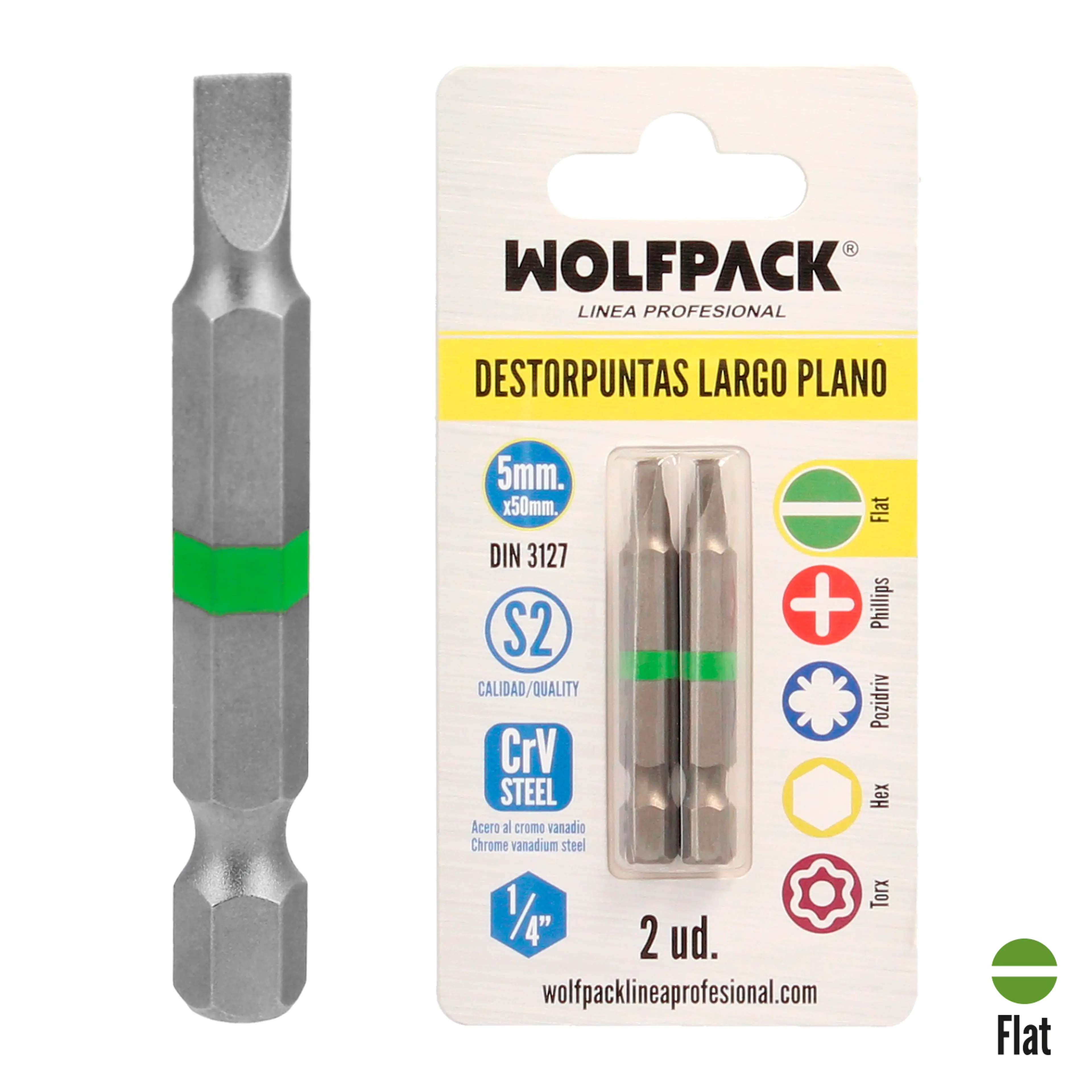 DESTORPUNTAS LARGO PLANO 5 MM. (2 P