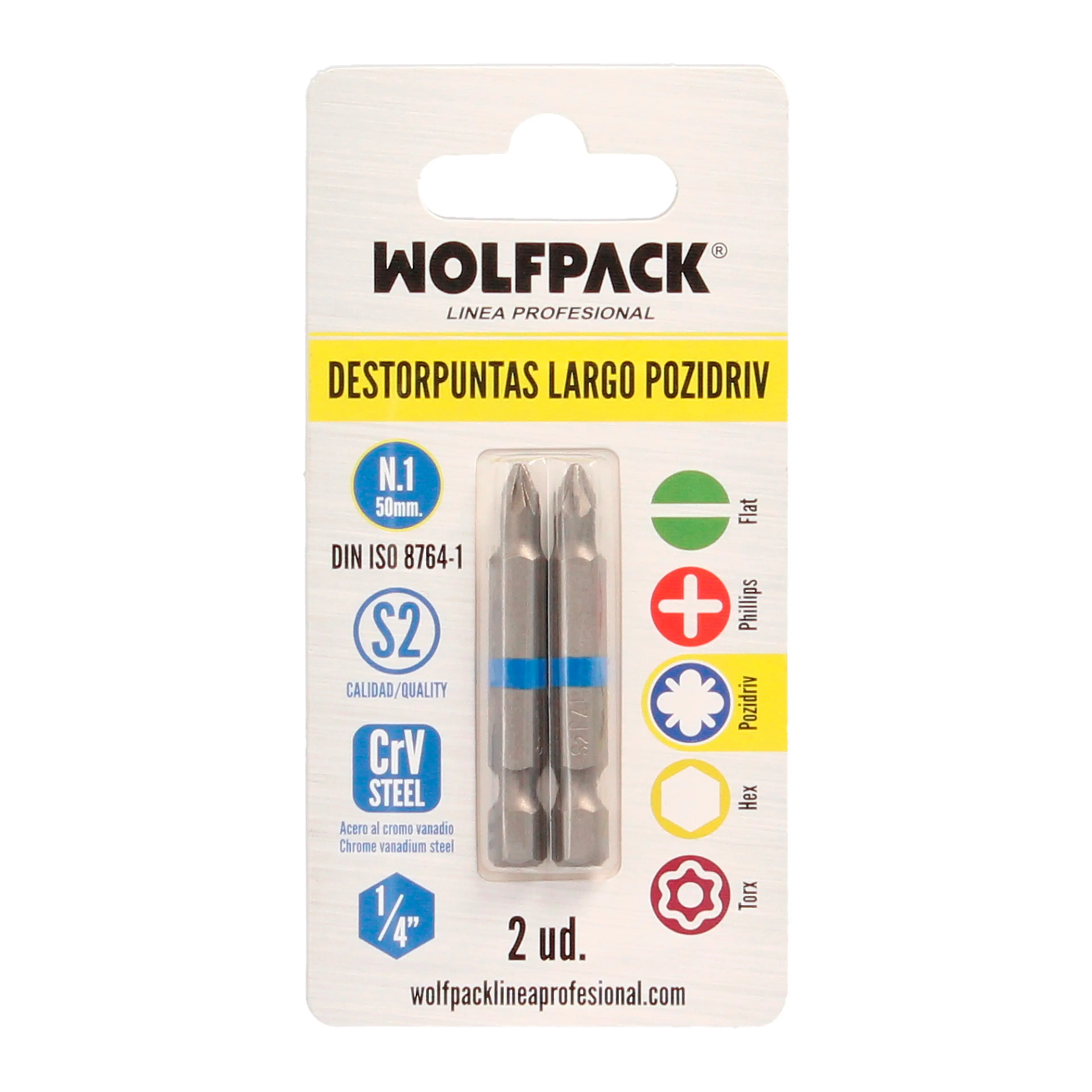 DESTORPUNTAS LARGO POZIDRIV Nº 1 (2