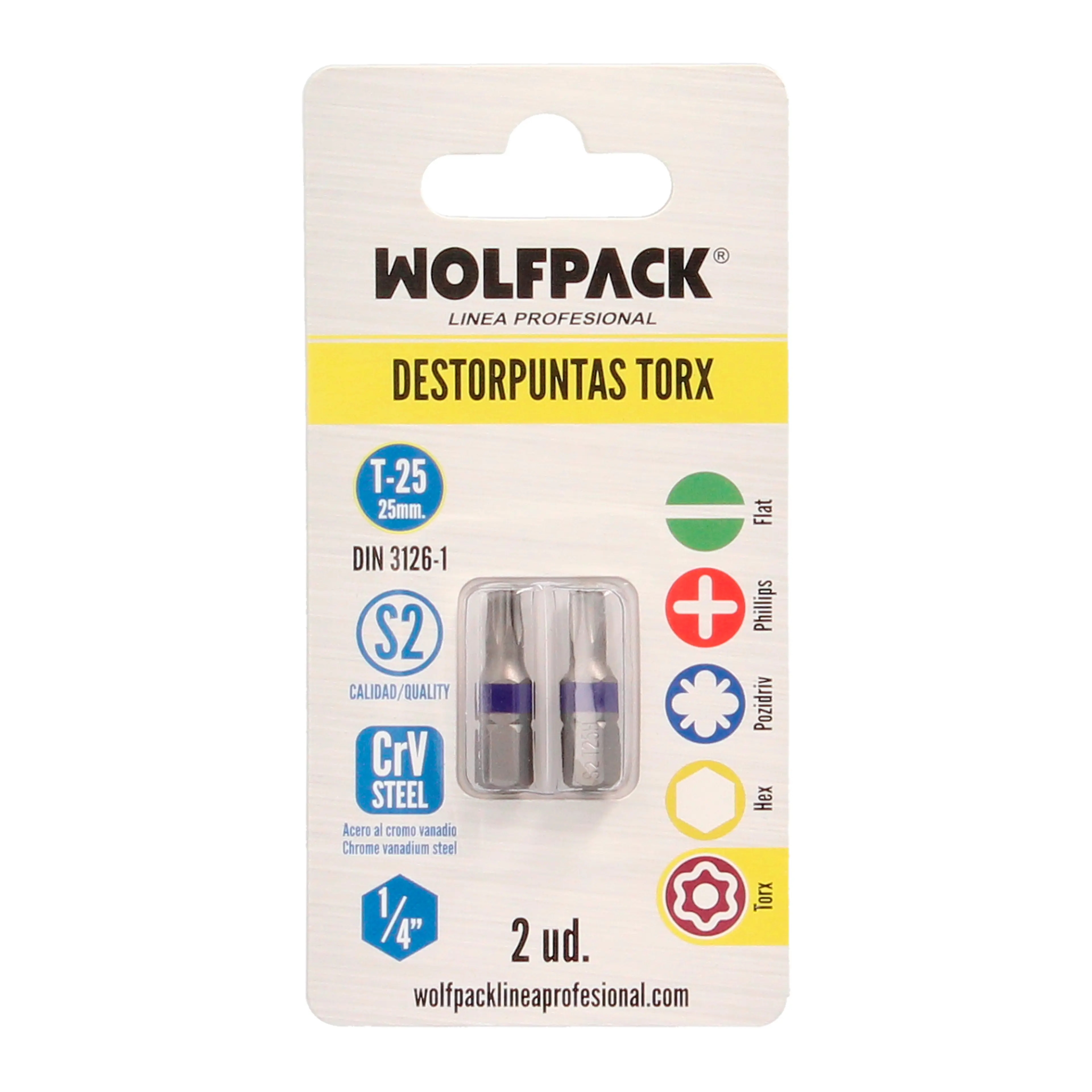 DESTORPUNTAS TORX T25 (2 PIEZAS) AC