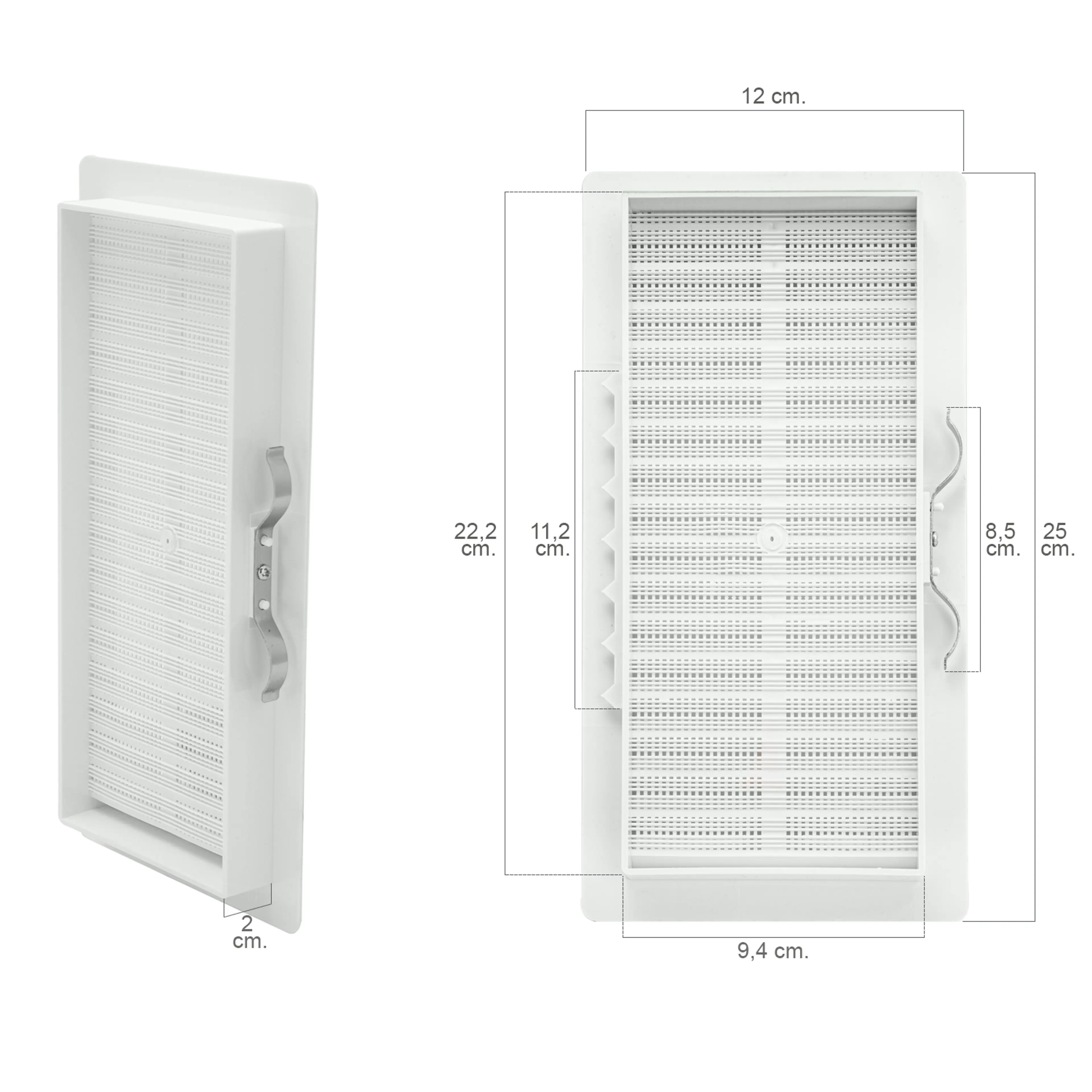 REJILLA PLASTICO EMPOTRAR CON MALLA