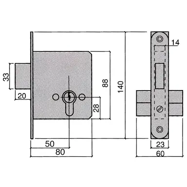 CERRADURA UCEM 5300-HL/50