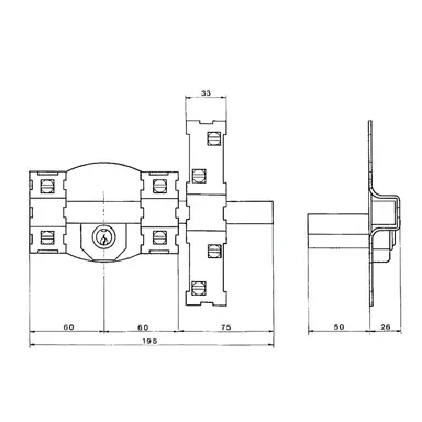 CERROJO FAC 301-L/120-P