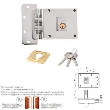CERRADURA YALE    6-0-12-HN/ IZQUIE