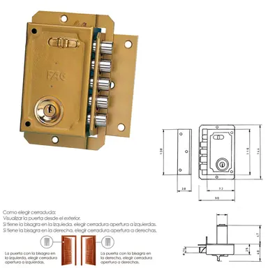 CERRADURA FAC S 90           PINTAD