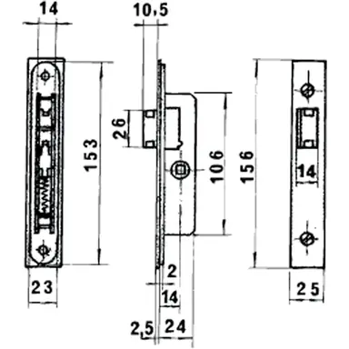 CERRADURA LINCE 5553 ALUMINIO   14 