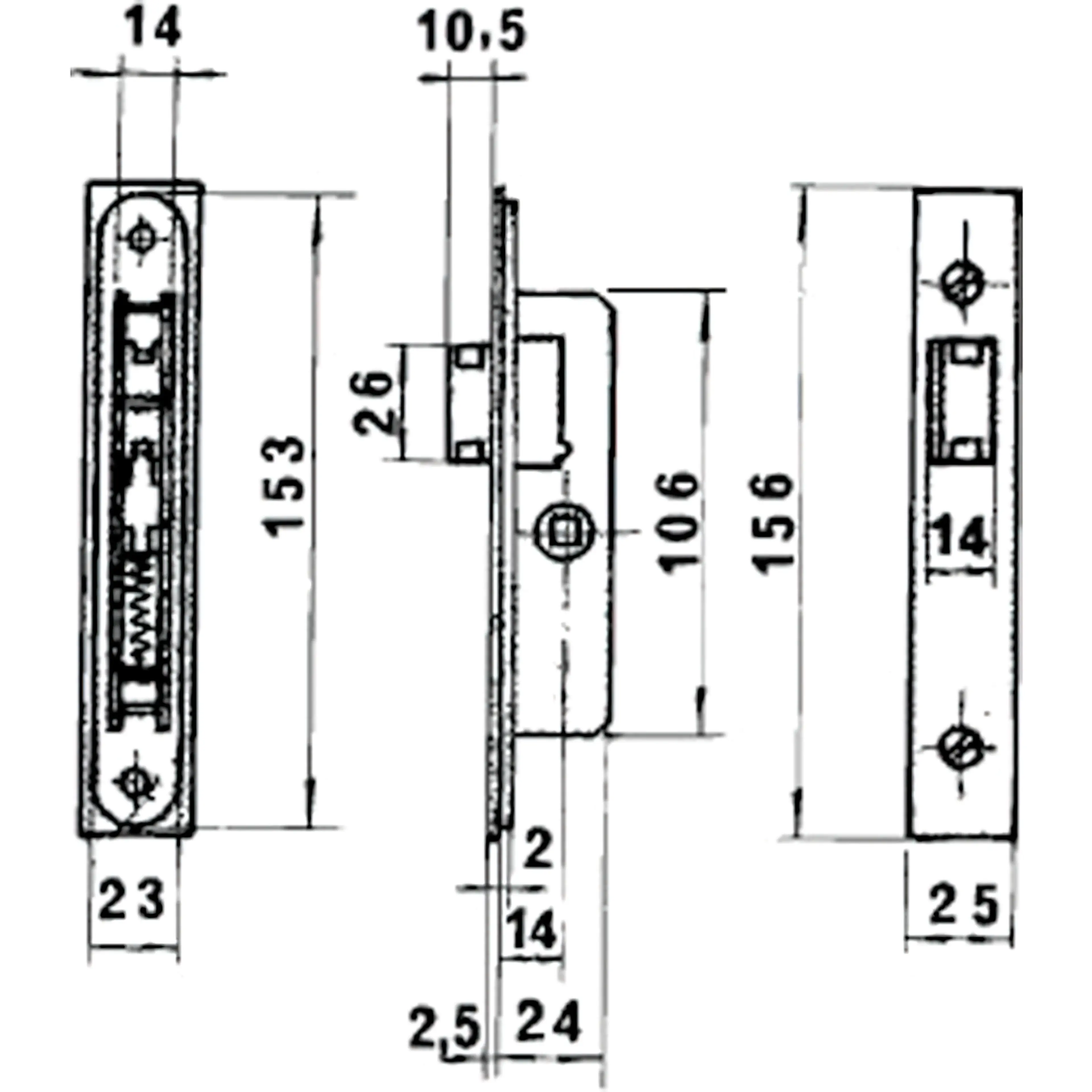 CERRADURA LINCE 5553 ALUMINIO   14 