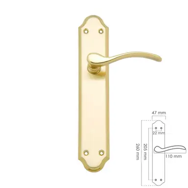 JUEGO MANIVELAS PARA PUERTAS, LATON