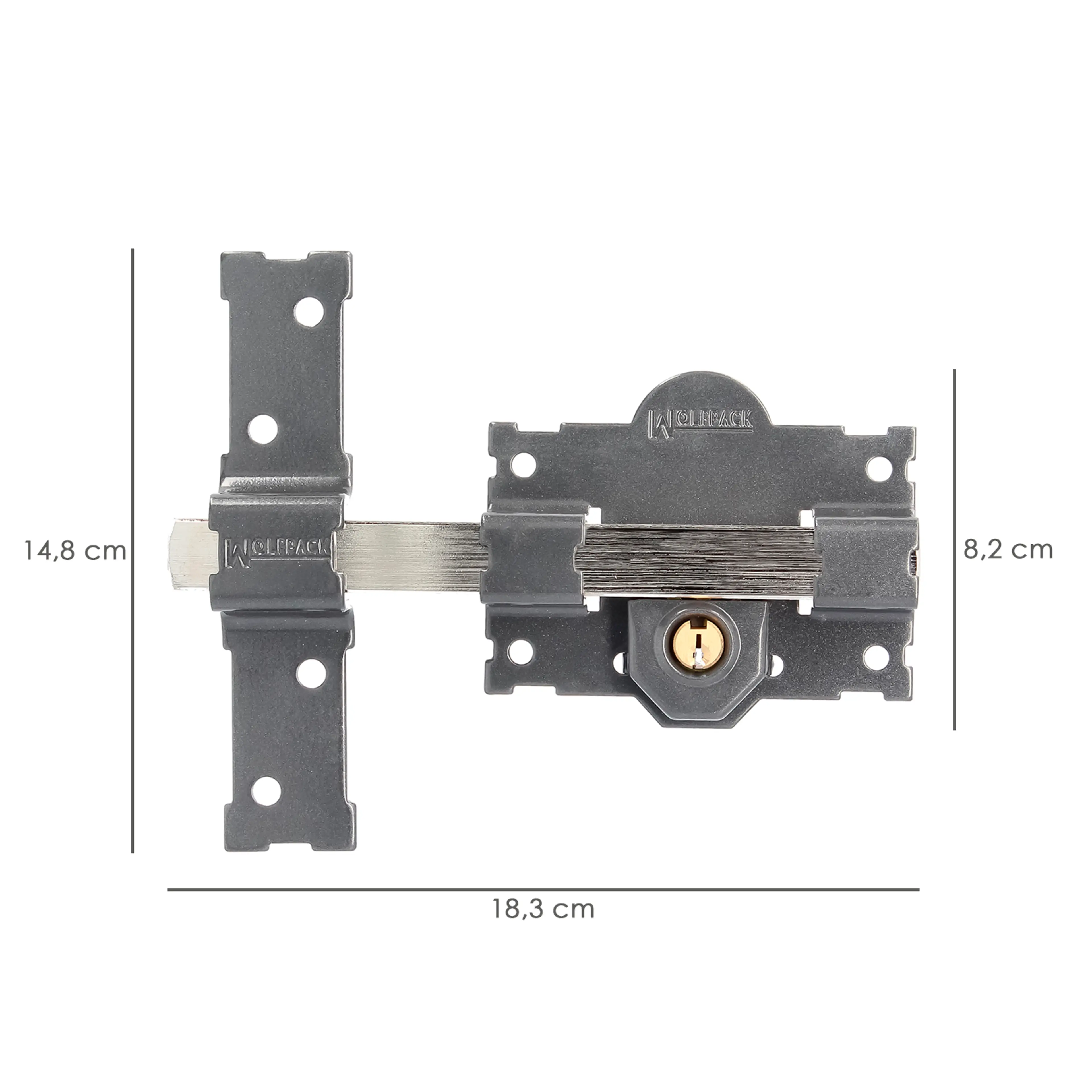 CERROJO B-2 LLAVE 2 LADOS PASADOR D