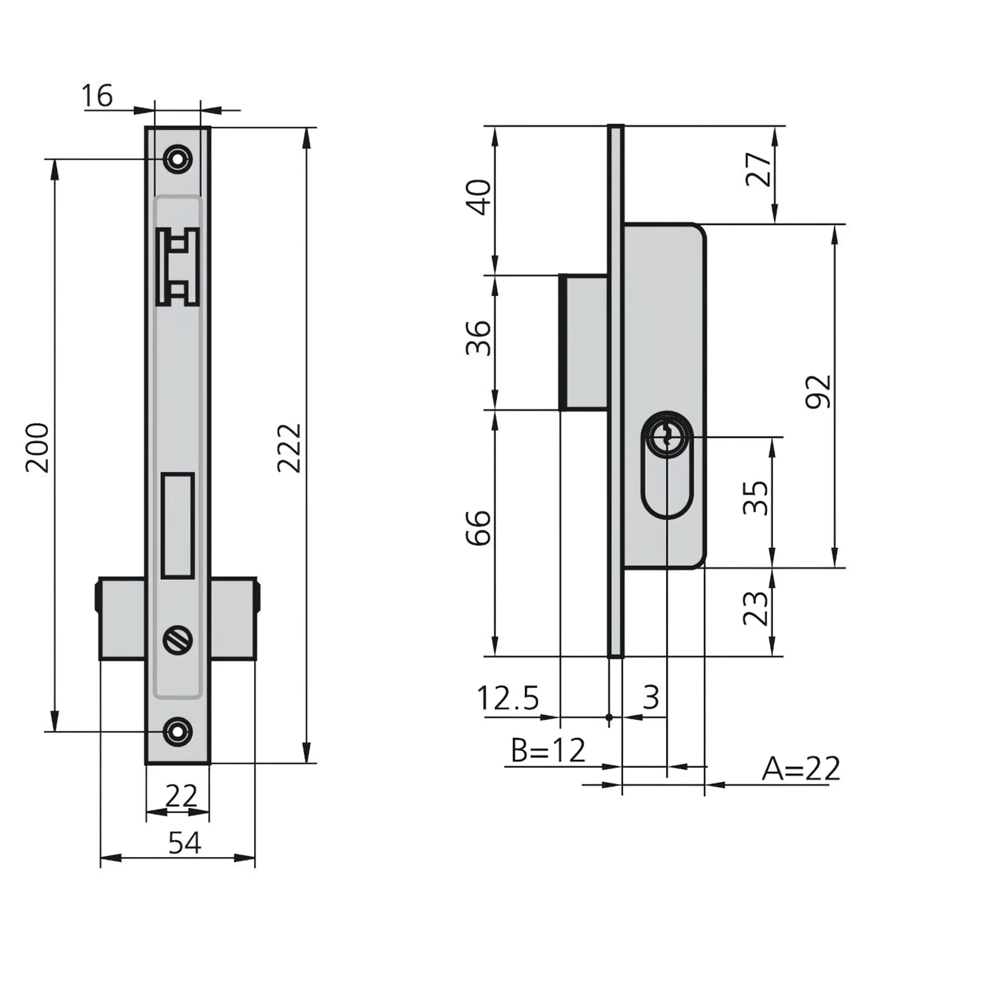 CERRADURA CVL 1963A/5    CARPINTERÍ