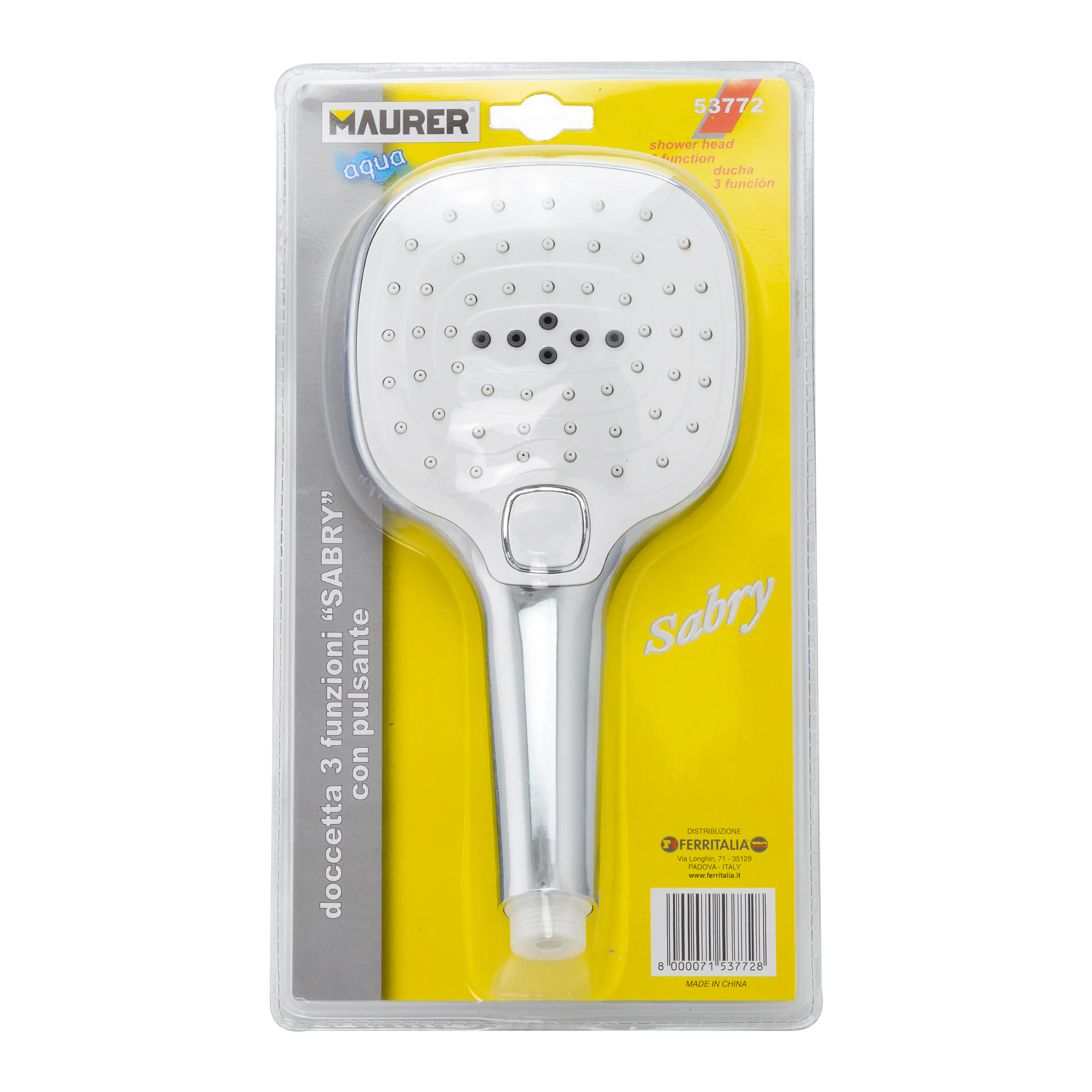 MANERAL DUCHA 3 FUNCIONES CON PULSA