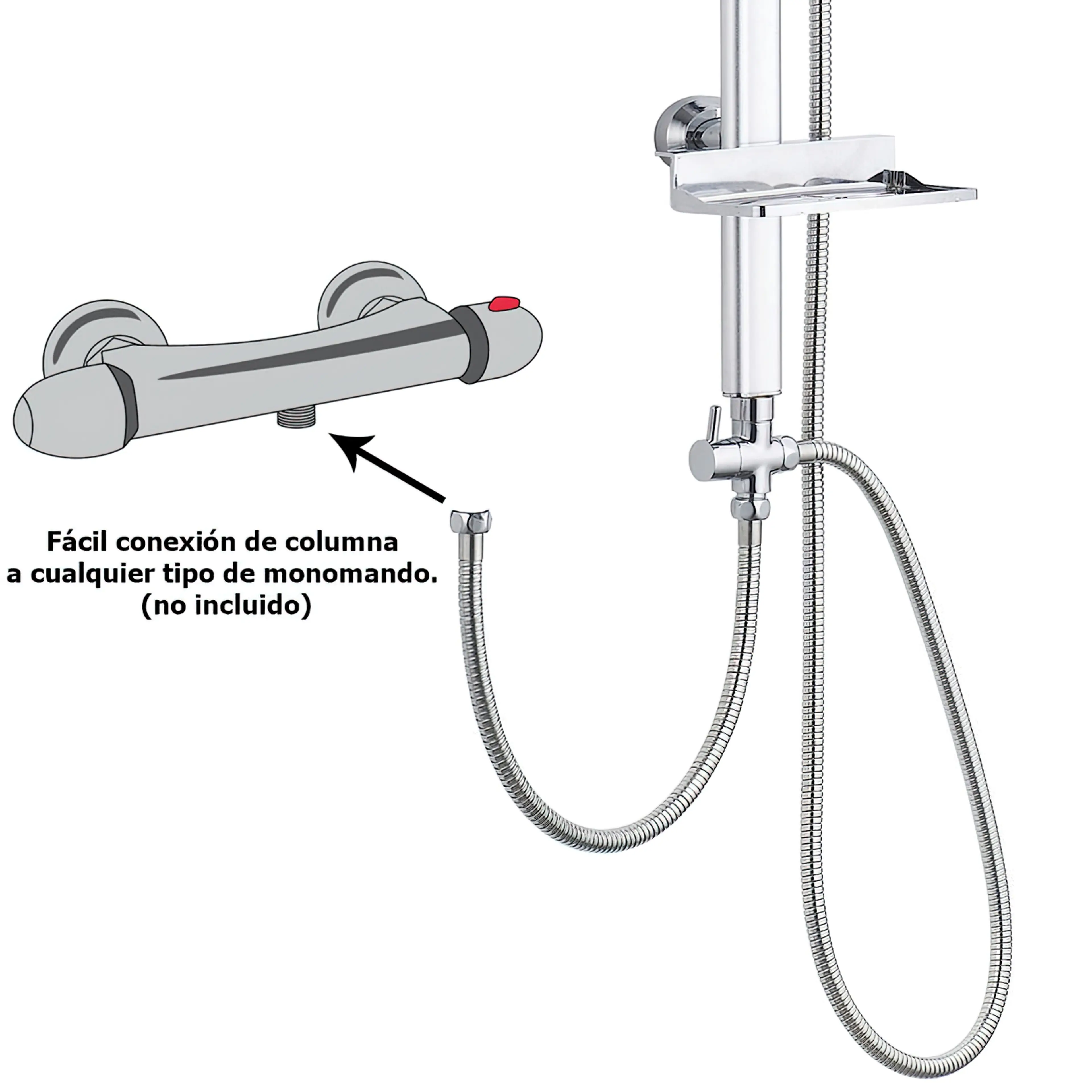 COLUMNA DUCHA UNIVERSAL COMPLETA CU