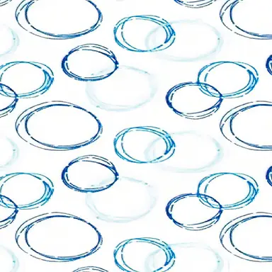 CORTINA DUCHA TELA BURBUJAS AZUL 18