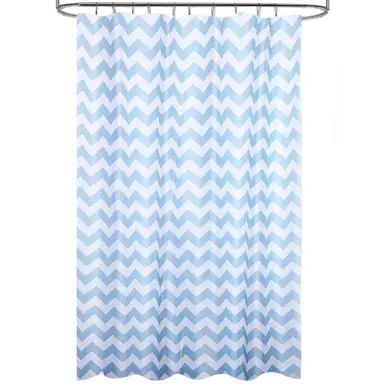 CORTINA DUCHA TELA RAYAS AZUL 180 X