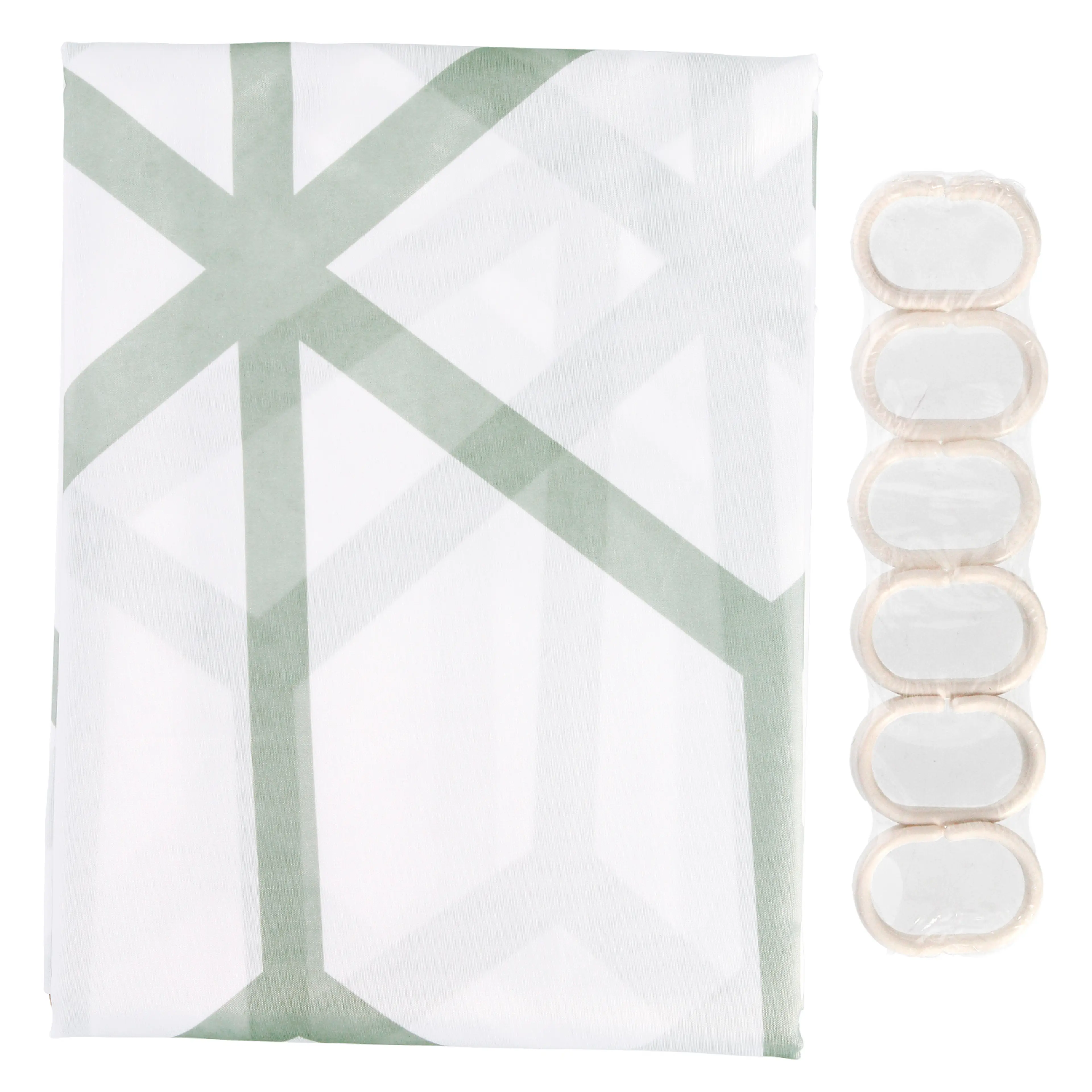 CORTINA DUCHA TELA GEOMETRICO 180 X