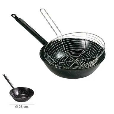 SARTEN ESMALTADA CON MANGO Ø 26 CM.