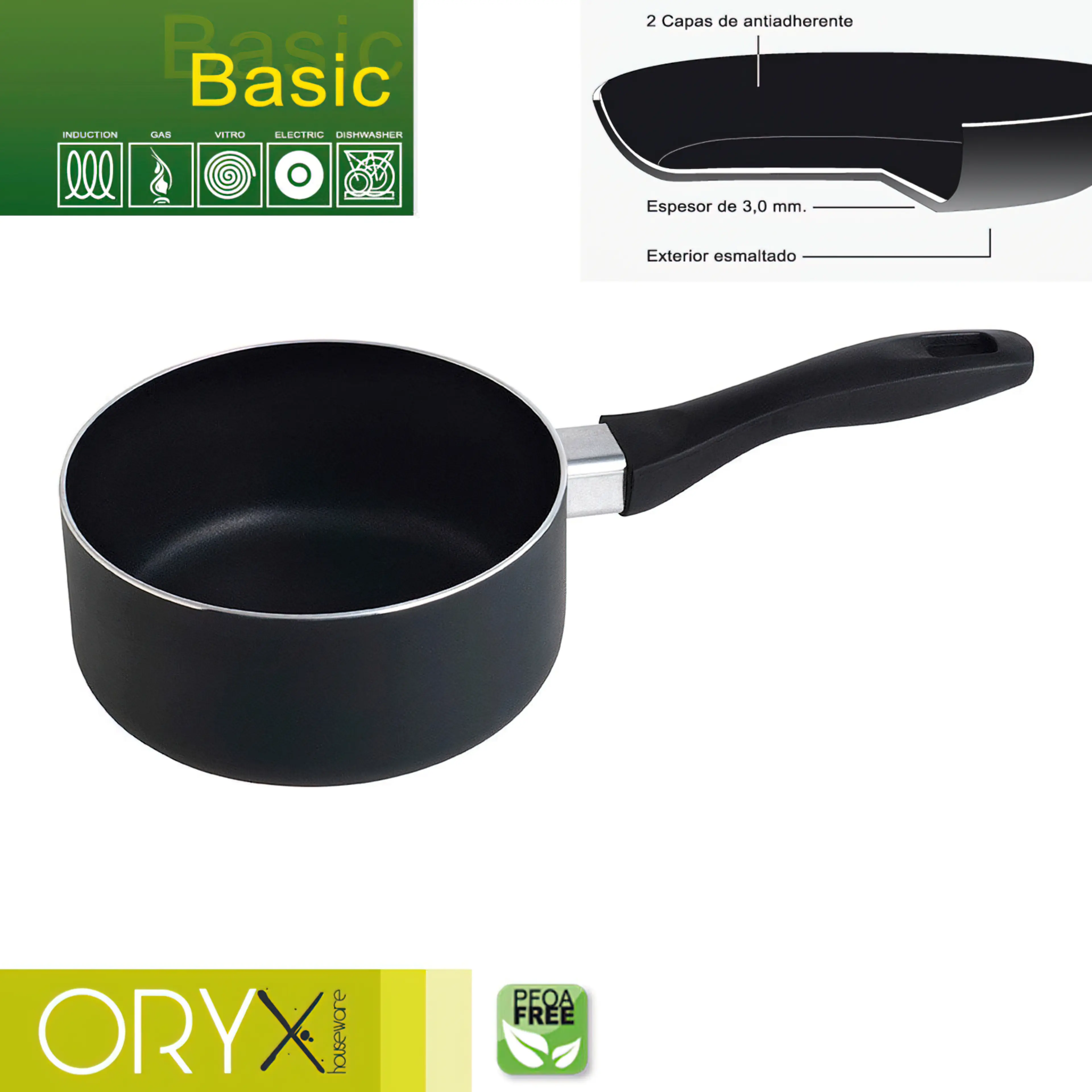 CAZO ALUMINIO ANTIADHERENTE BASIC 1