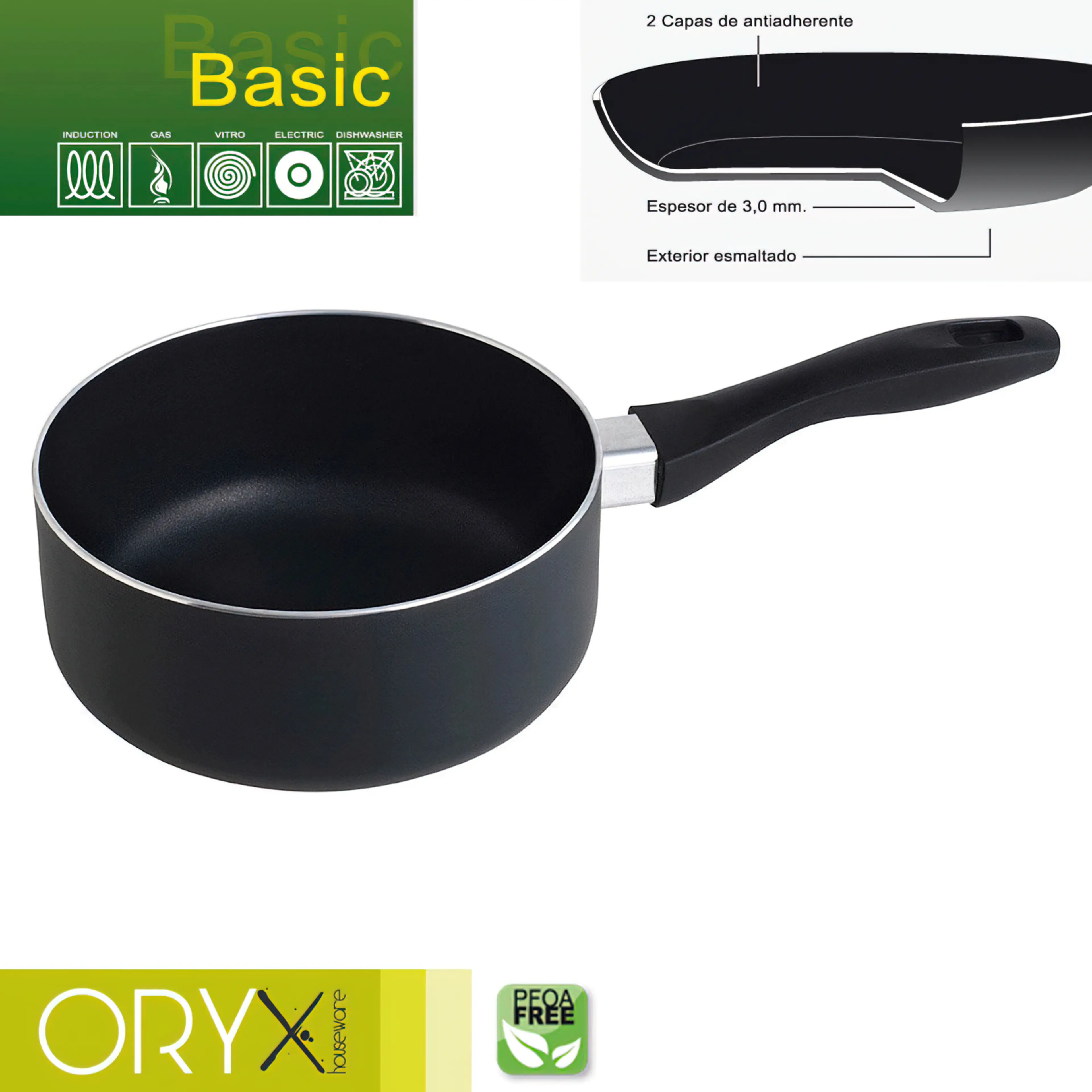 CAZO ALUMINIO ANTIADHERENTE BASIC 1