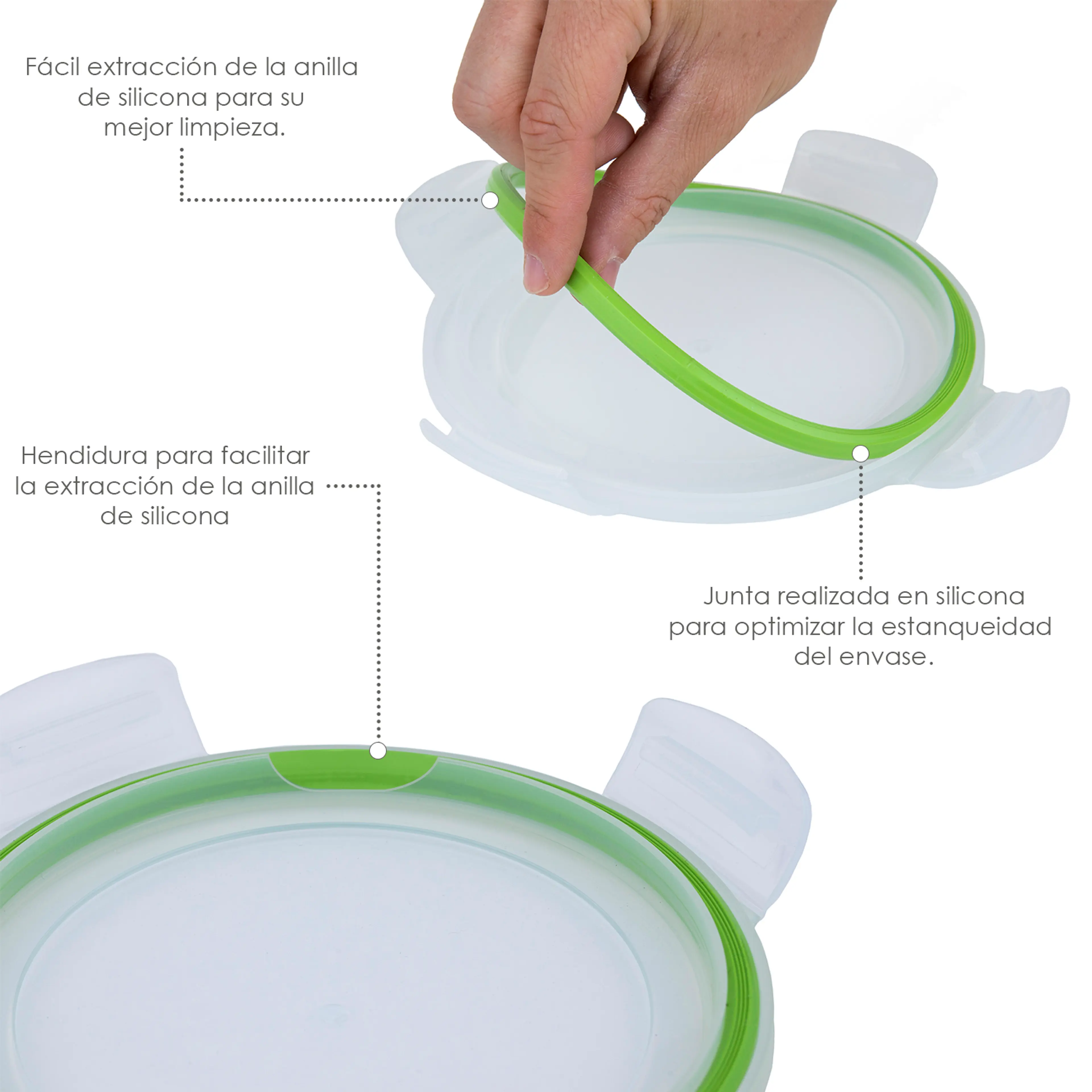 RECIPIENTE HERMETICO CRISTAL REDOND