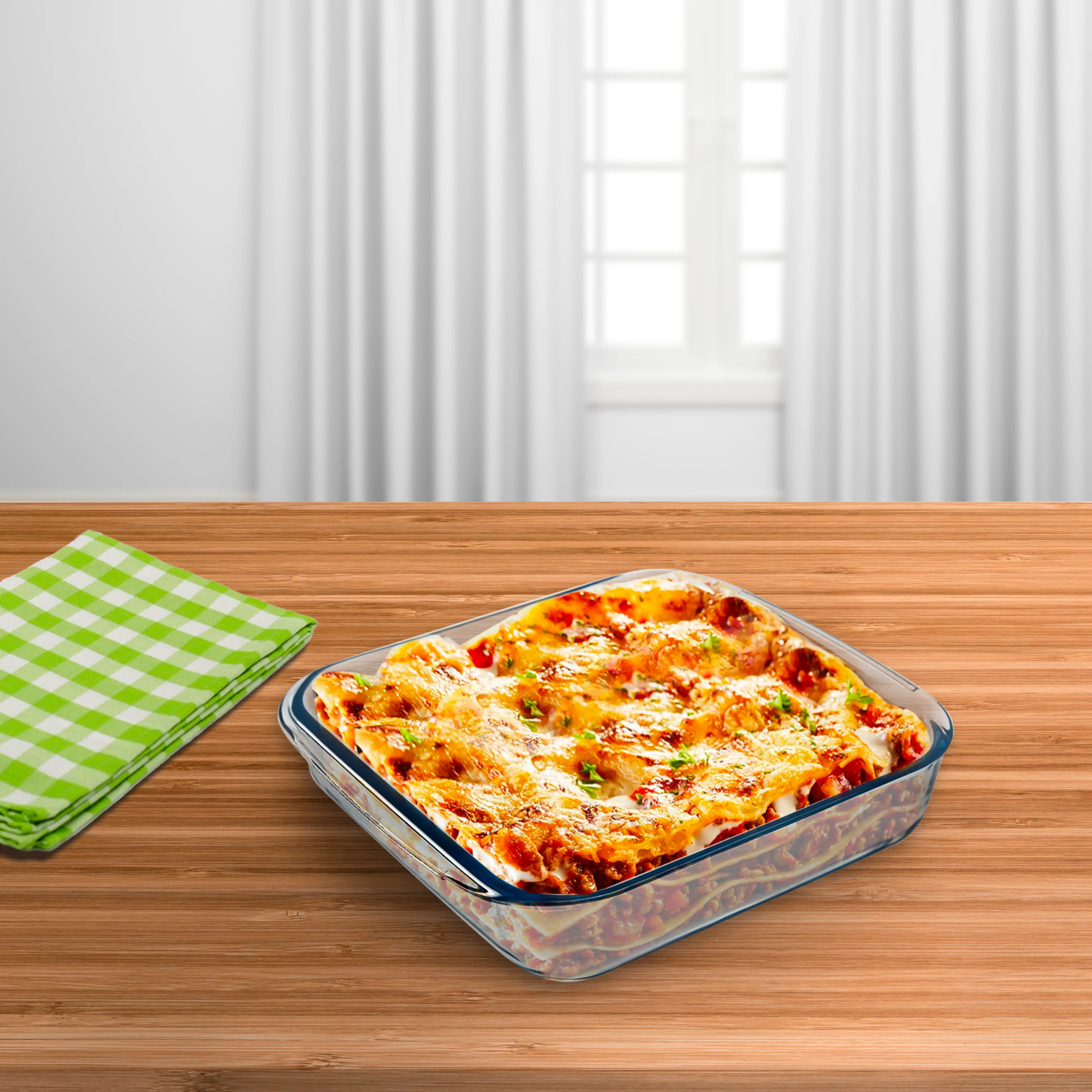 FUENTE HORNO CRISTAL CUADRADA  1,1 