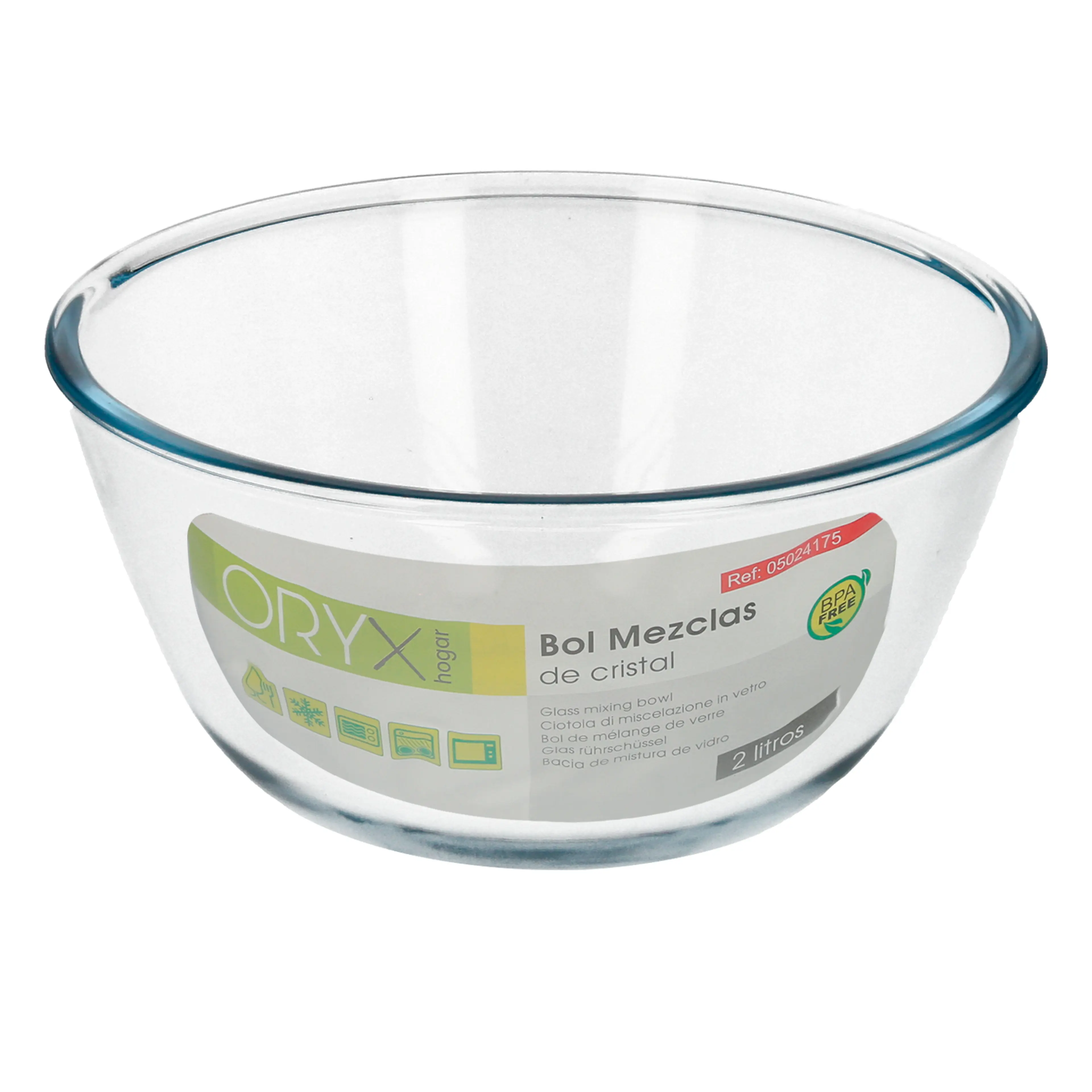 BOL CRISTAL PARA MEZCLAS, 2 LITROS.