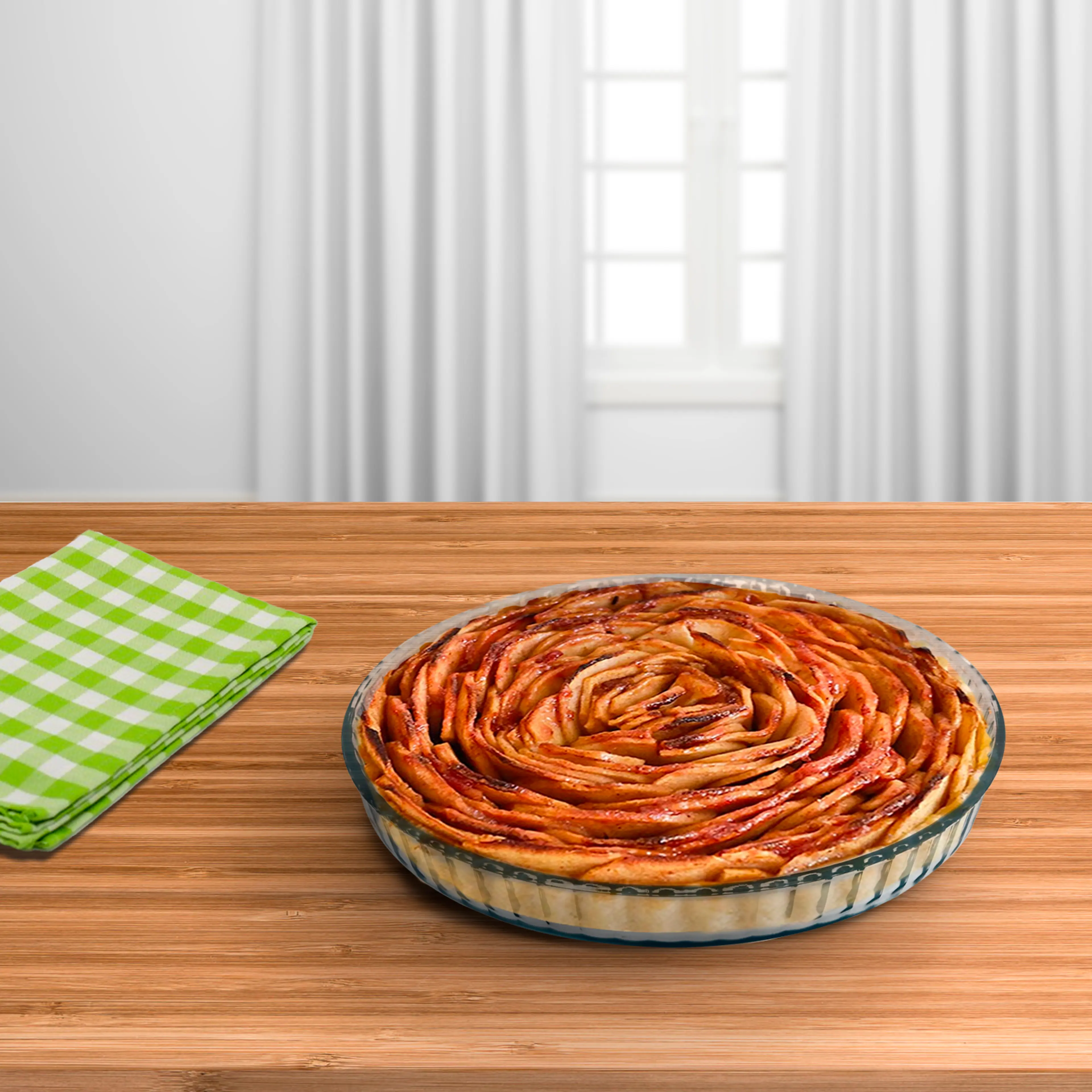 MOLDE RIZADO  HORNO CRISTAL REDONDO