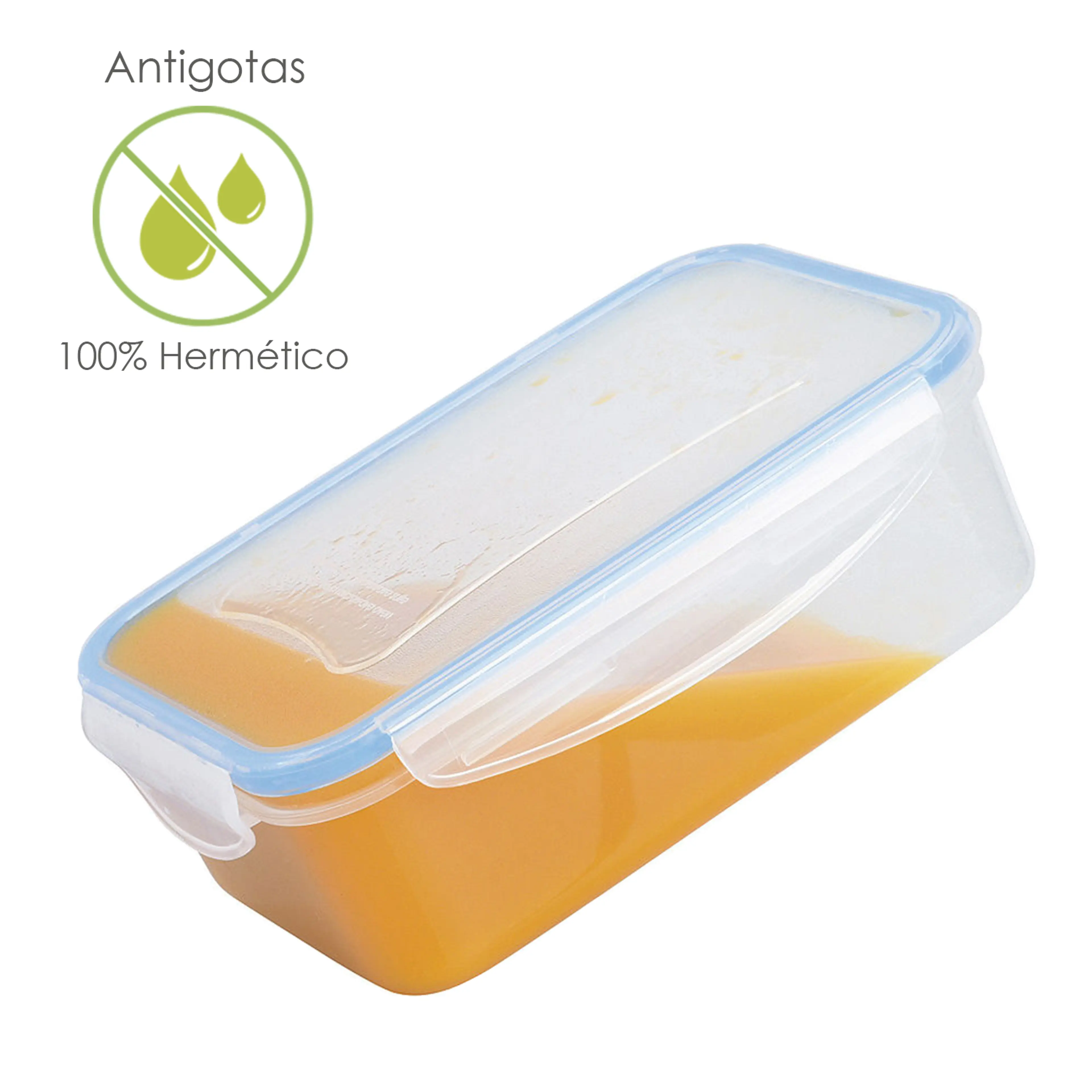 RECIPIENTE HERMETICO PLASTICO RECTA