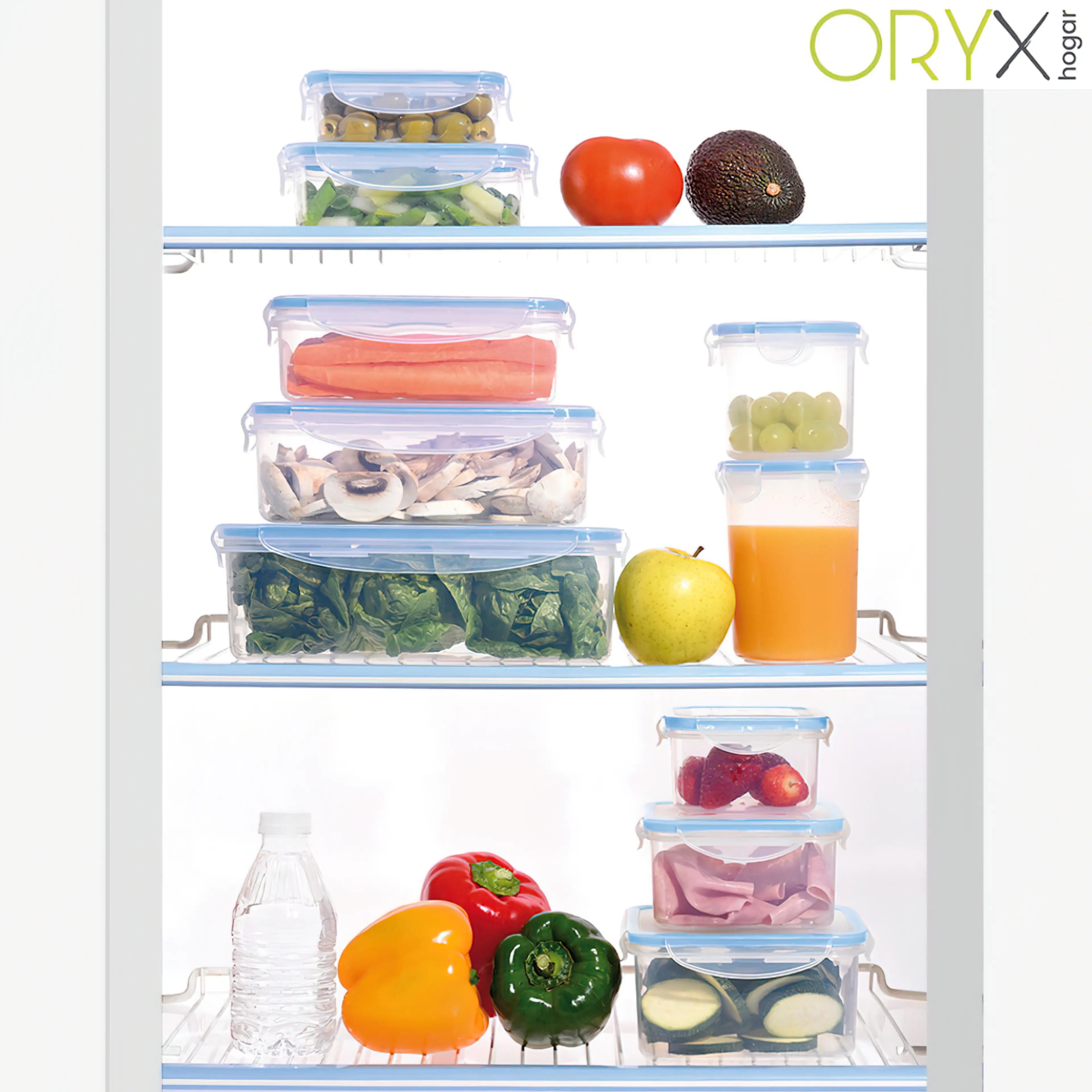 RECIPIENTE HERMETICO PLASTICO RECTA