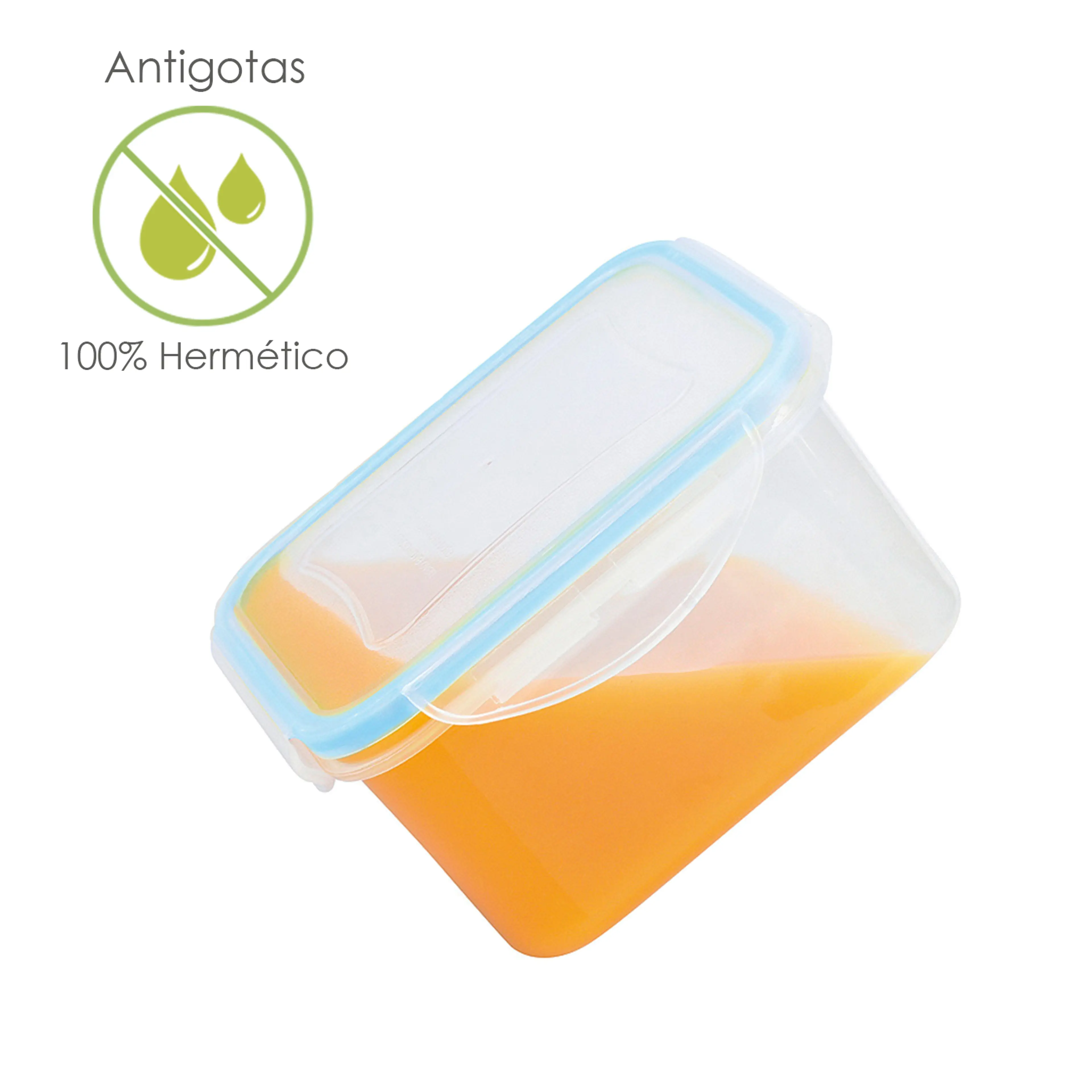 RECIPIENTE HERMETICO PLASTICO CUADR